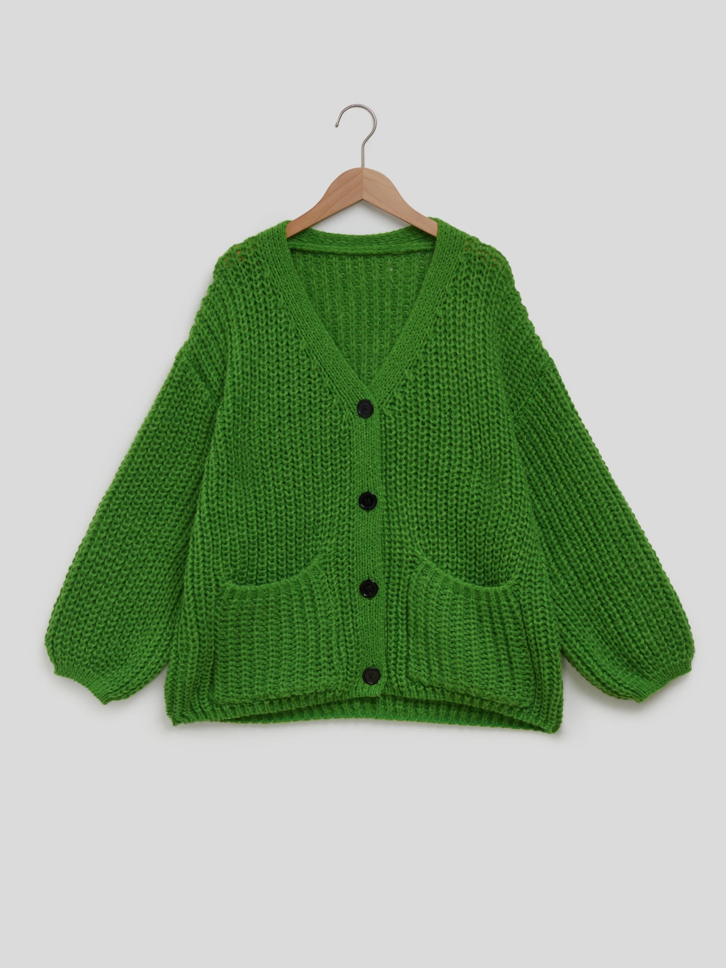 Knit Cardigan IN Green