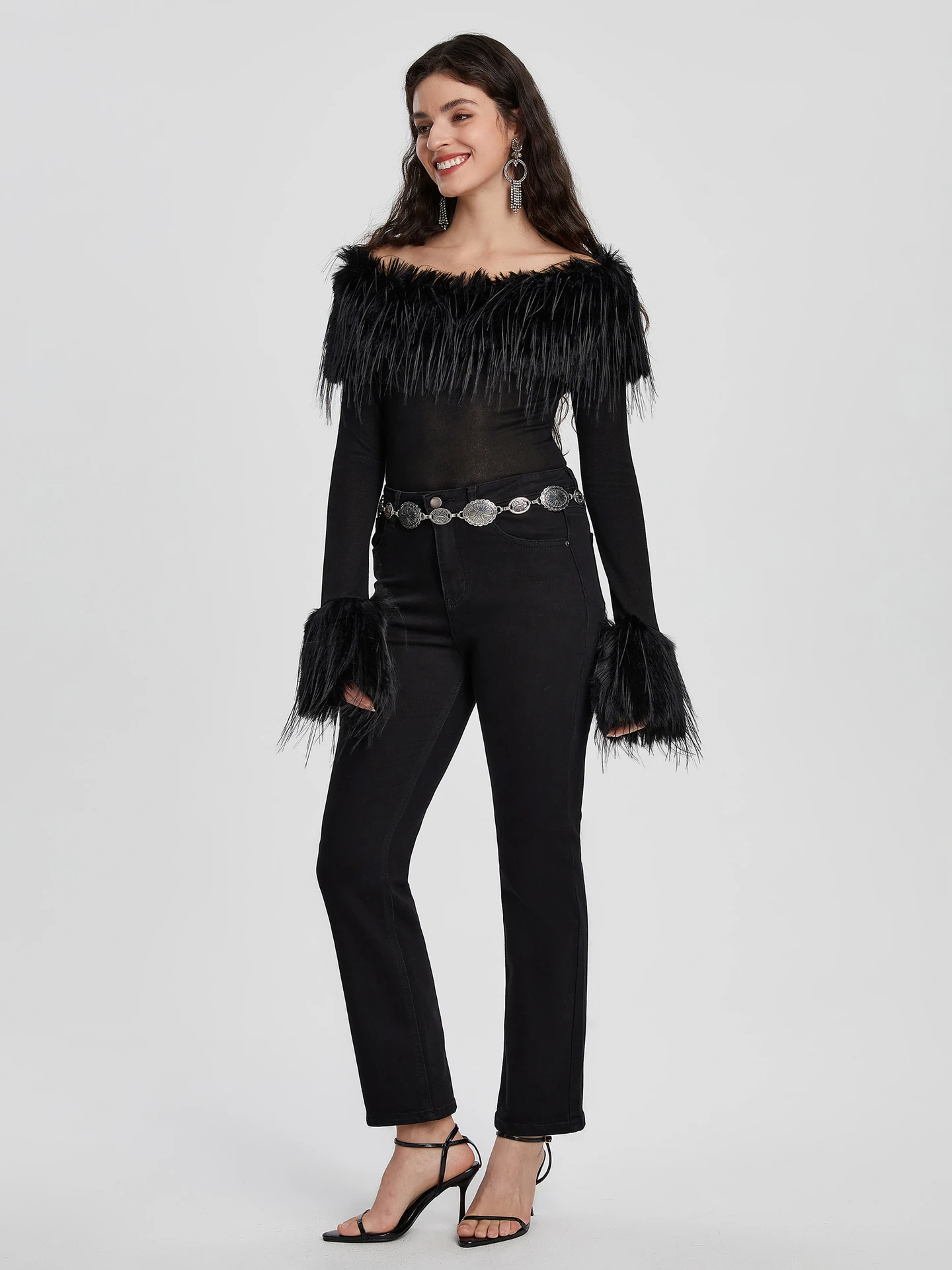 Sheer Pullover T-Shirt in Black