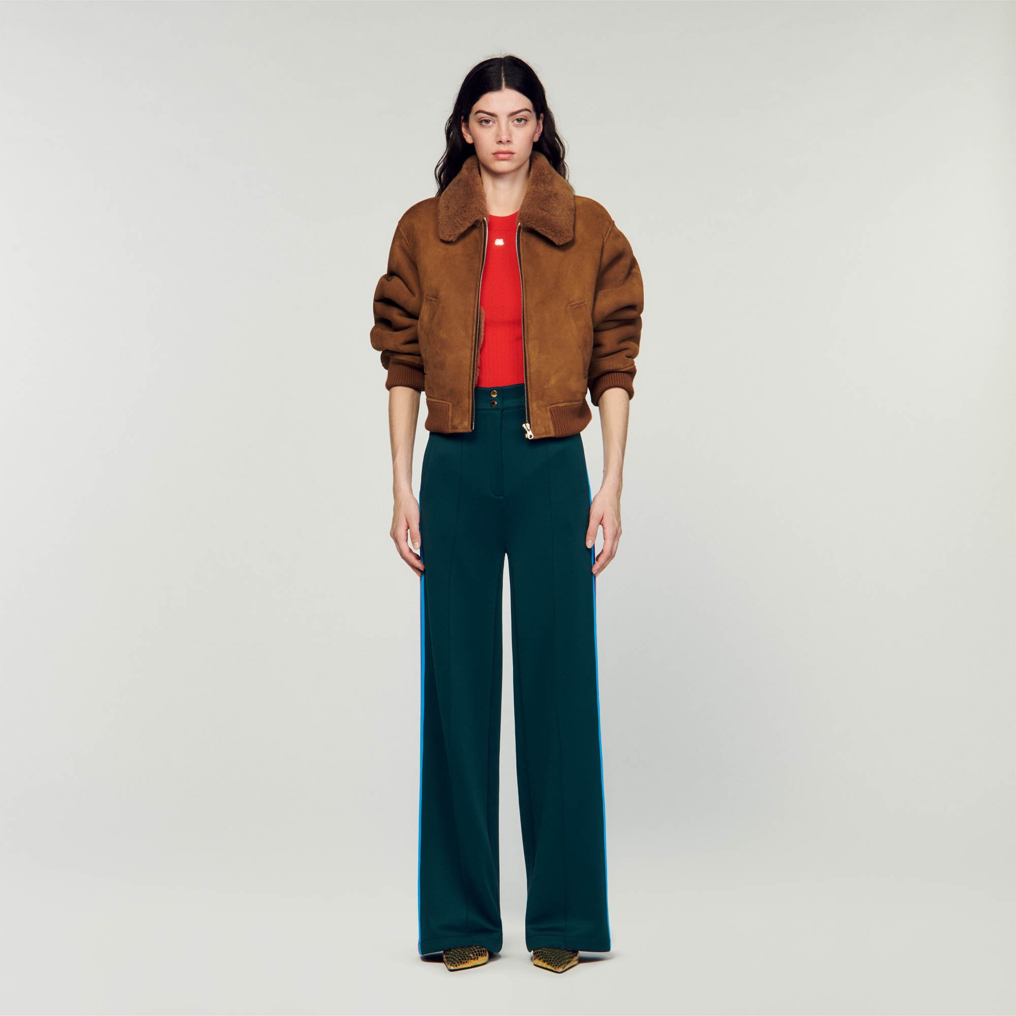 Trousers with side stripes