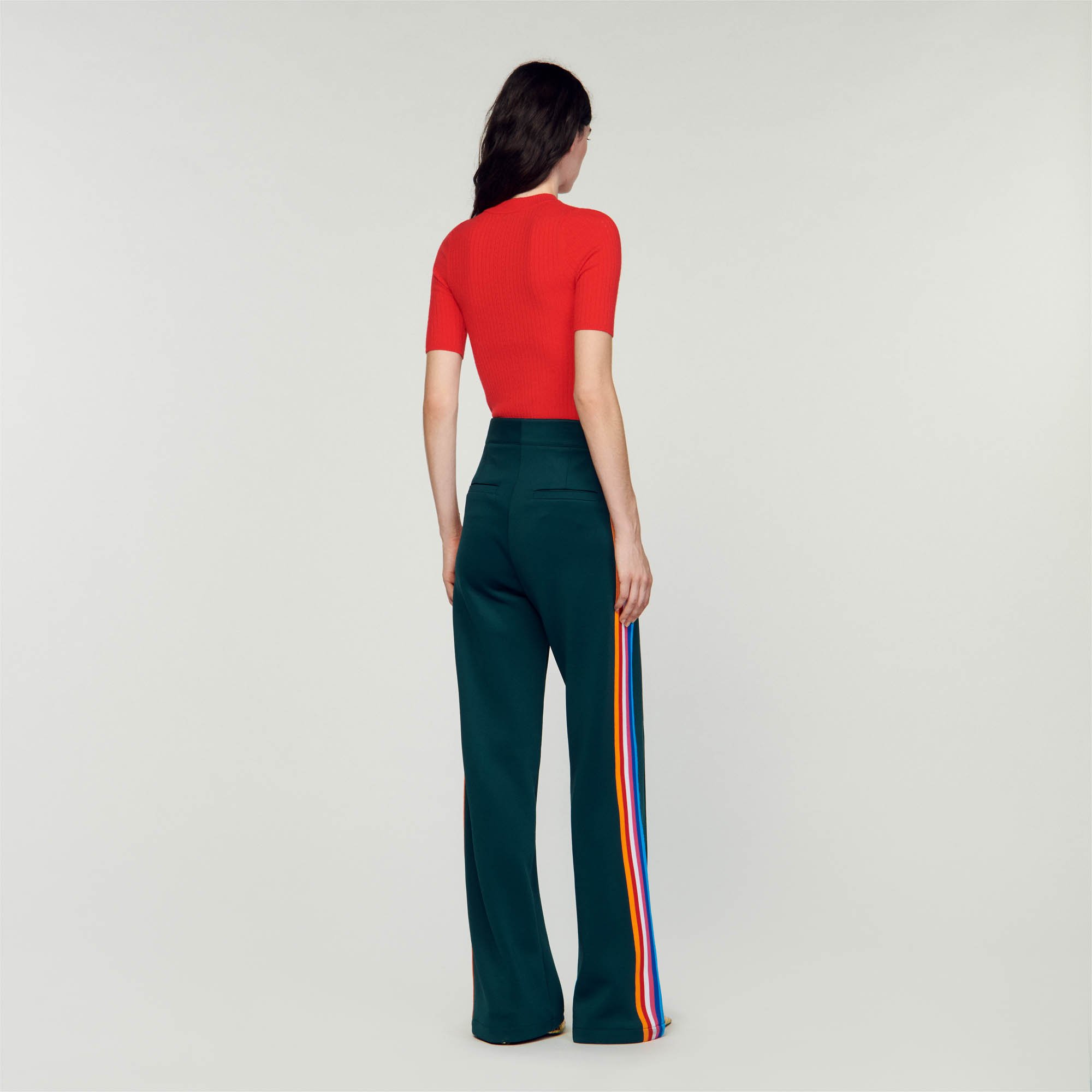 Trousers with side stripes