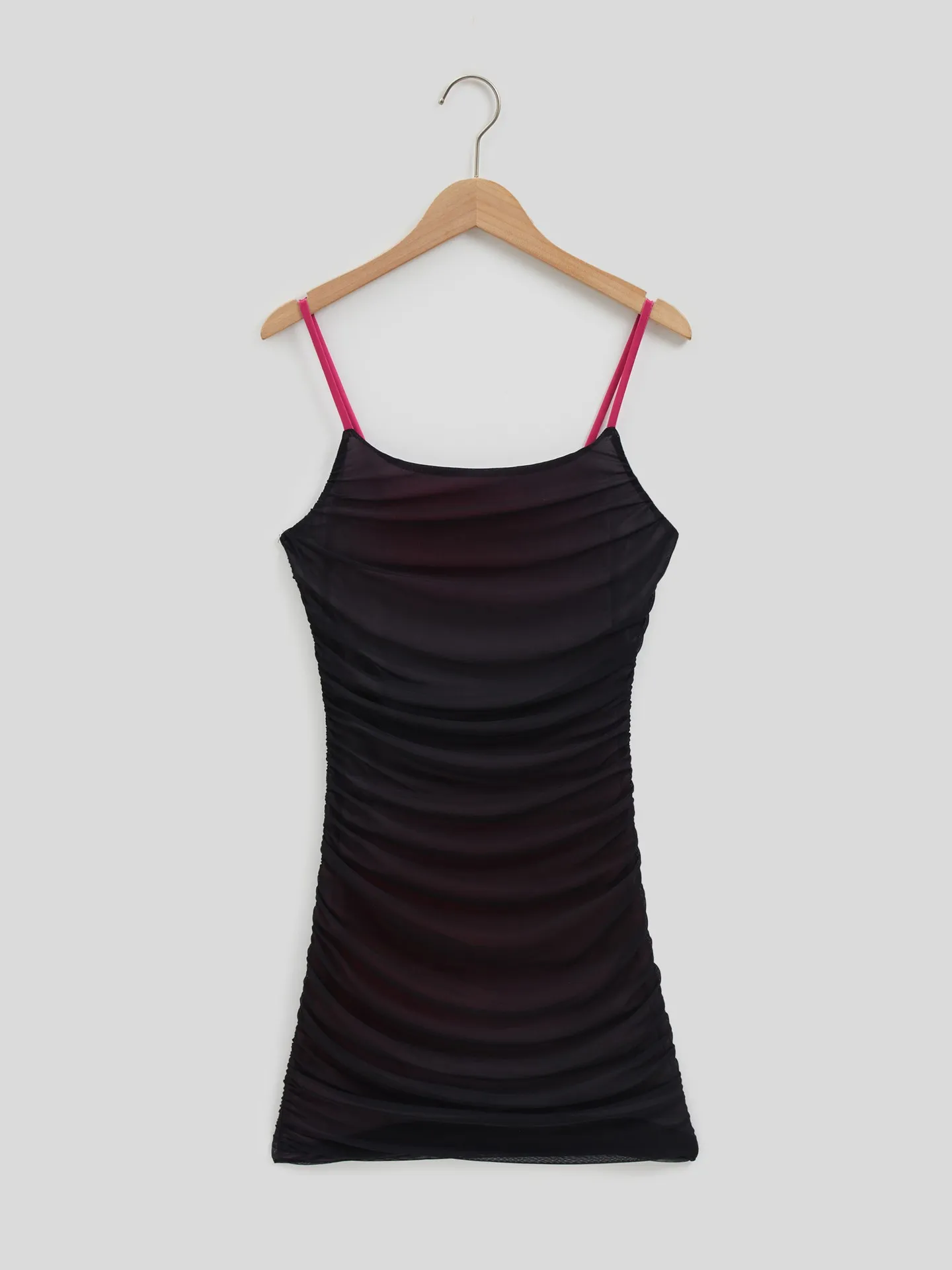 Gathered Bodycon Dress in Black