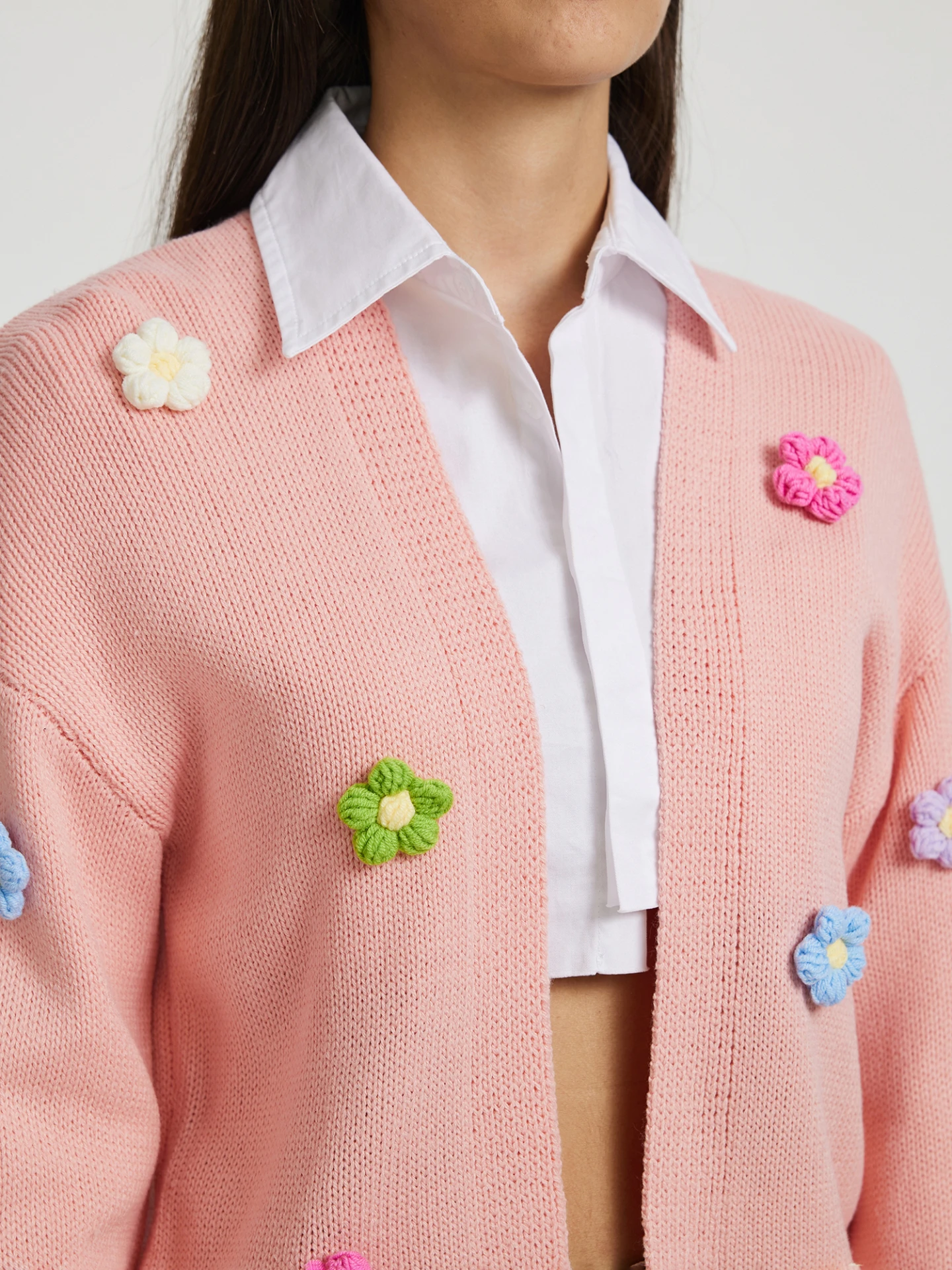 Knit Cardigan IN Pink