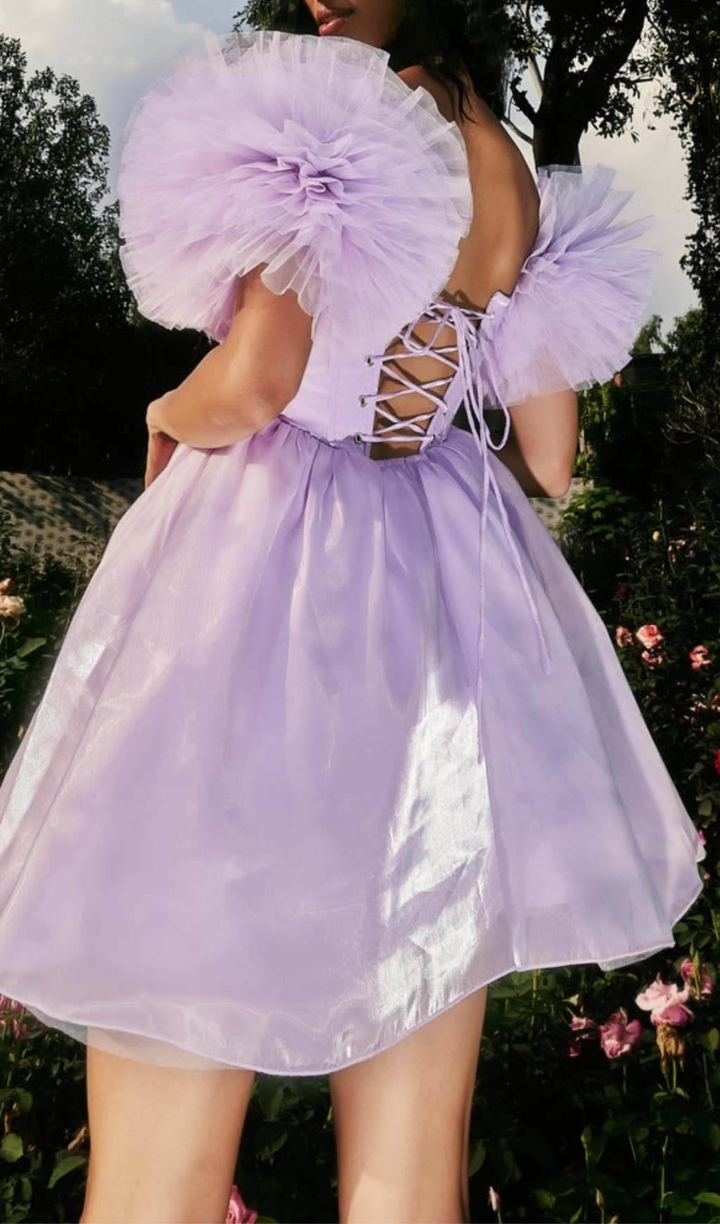 LAVENDER SHIMMER ORGANZA CORSET