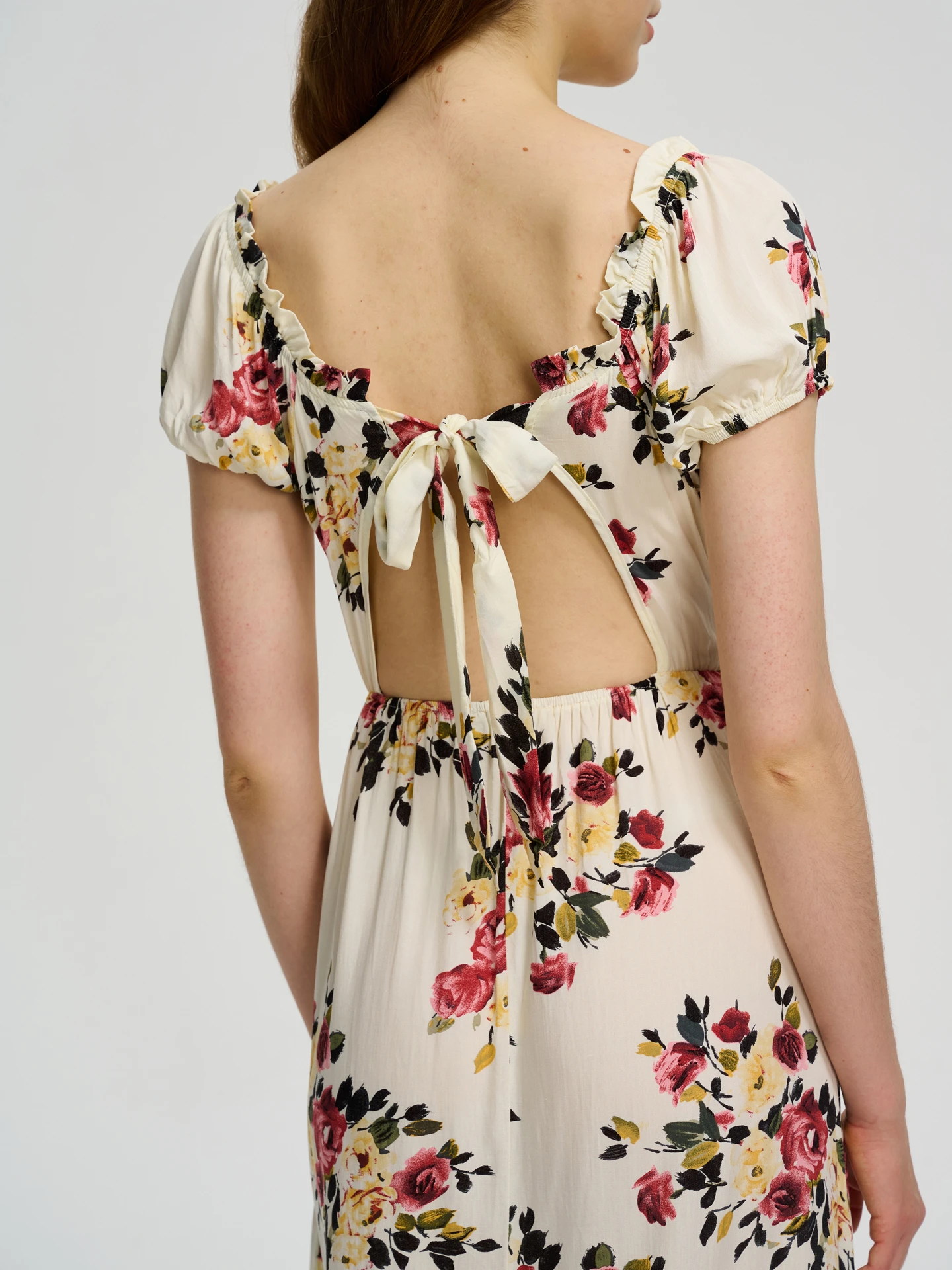 Slit A-Line Dress IN Off White