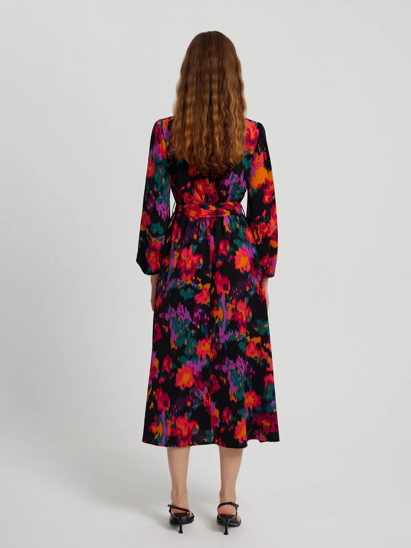 Color Block A-Line Dress in Multicolor