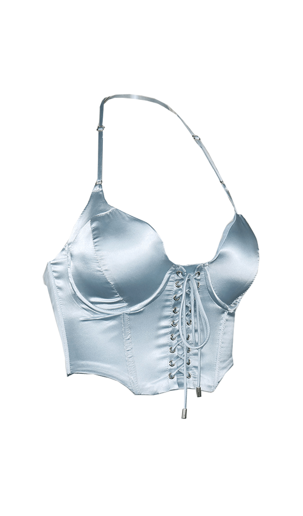 Halter satin camisole top.