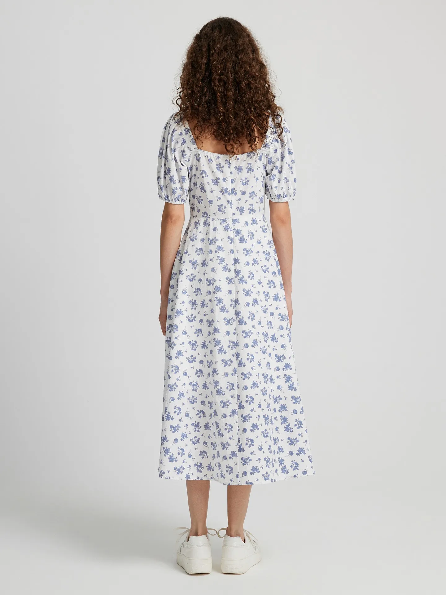 Flower Print A-line Dress IN