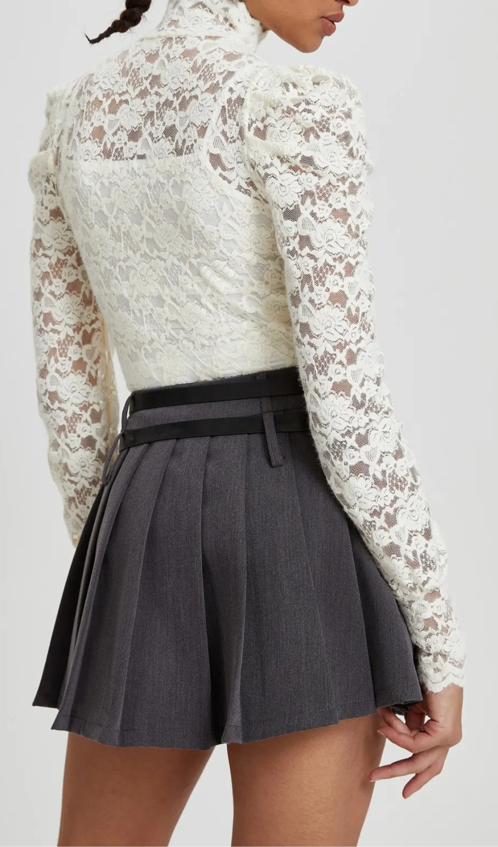 Sheer Pullover Blouse in white