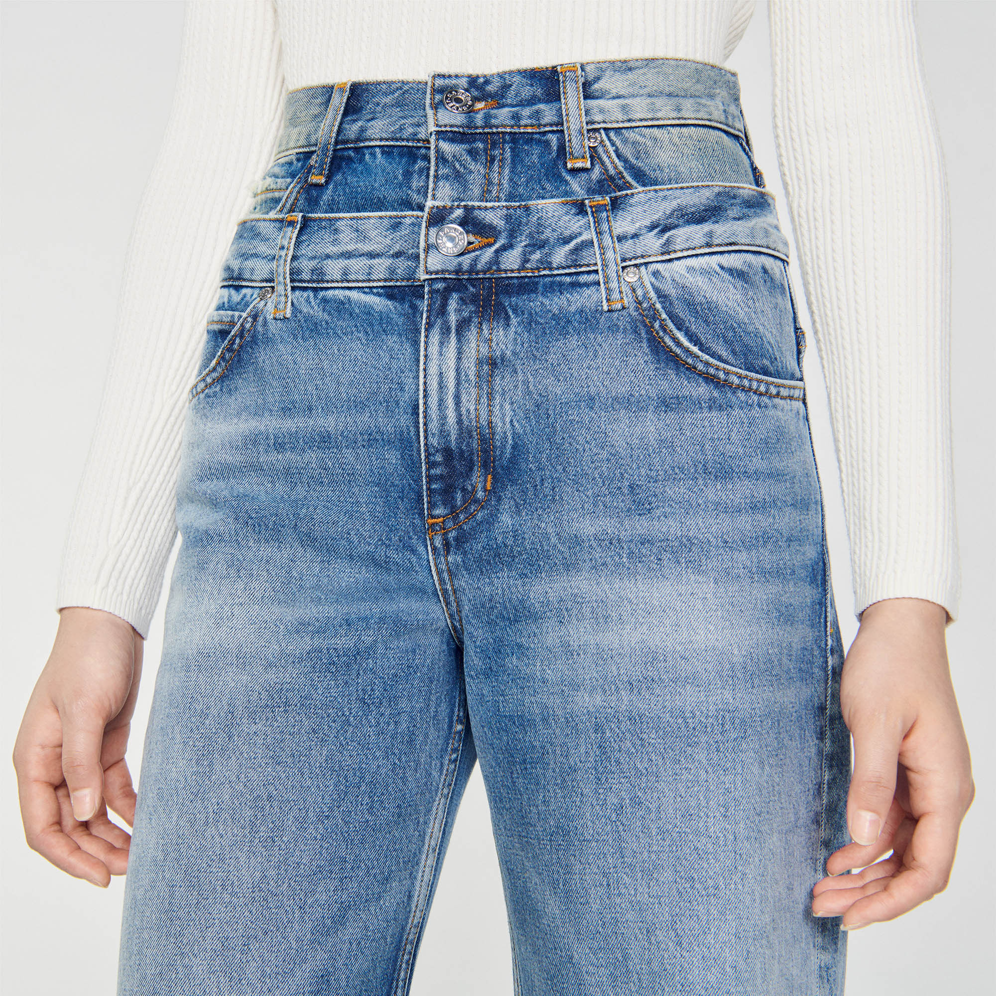 Double-belted jeans
