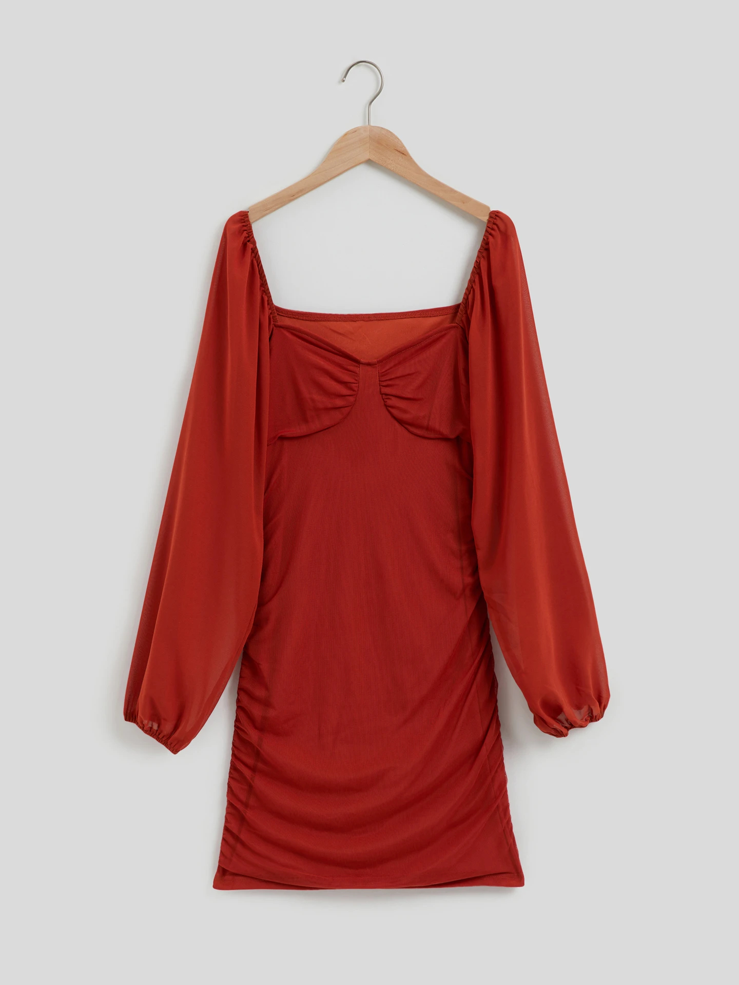 Color Block Bodycon Dress IN Brown