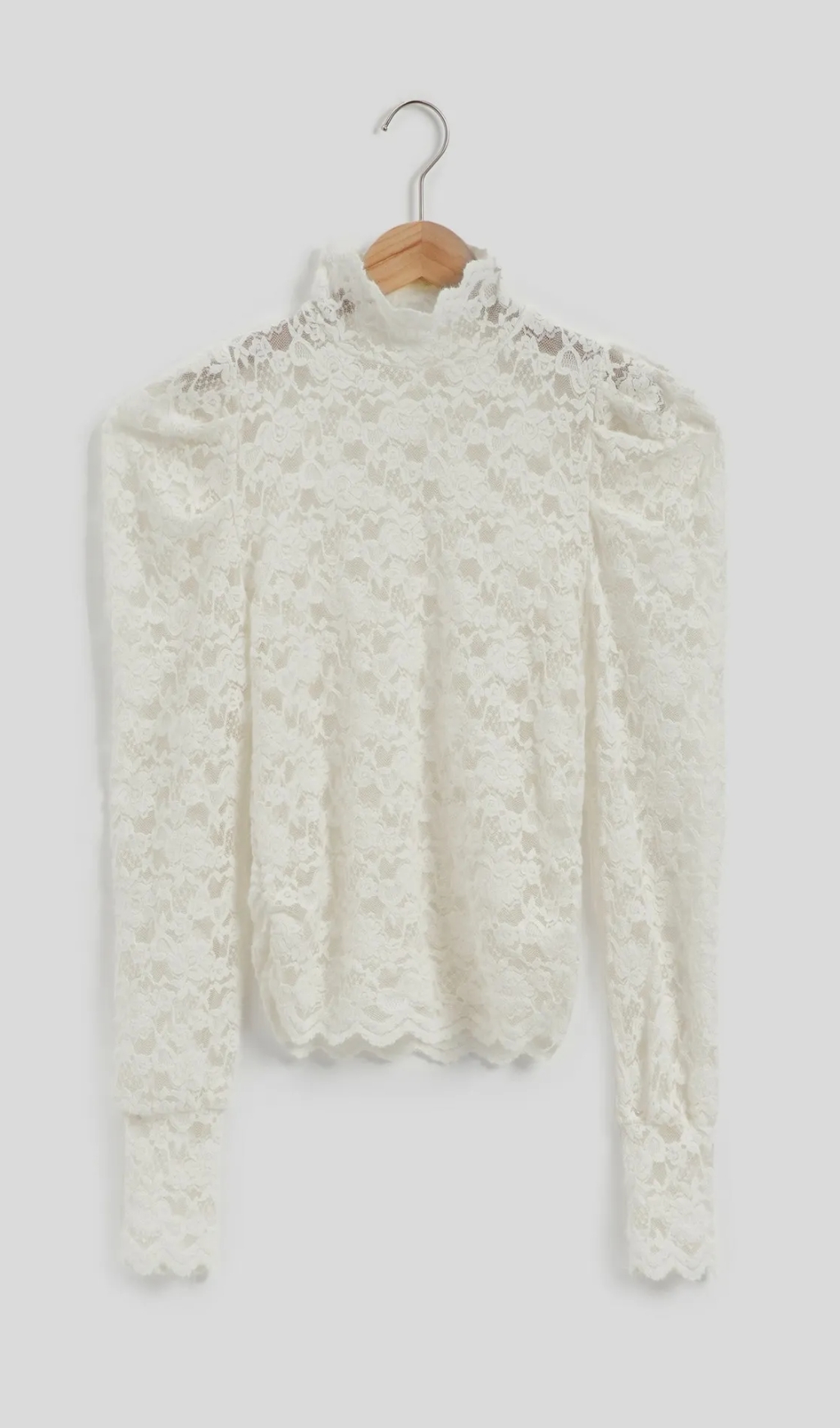 Sheer Pullover Blouse in white