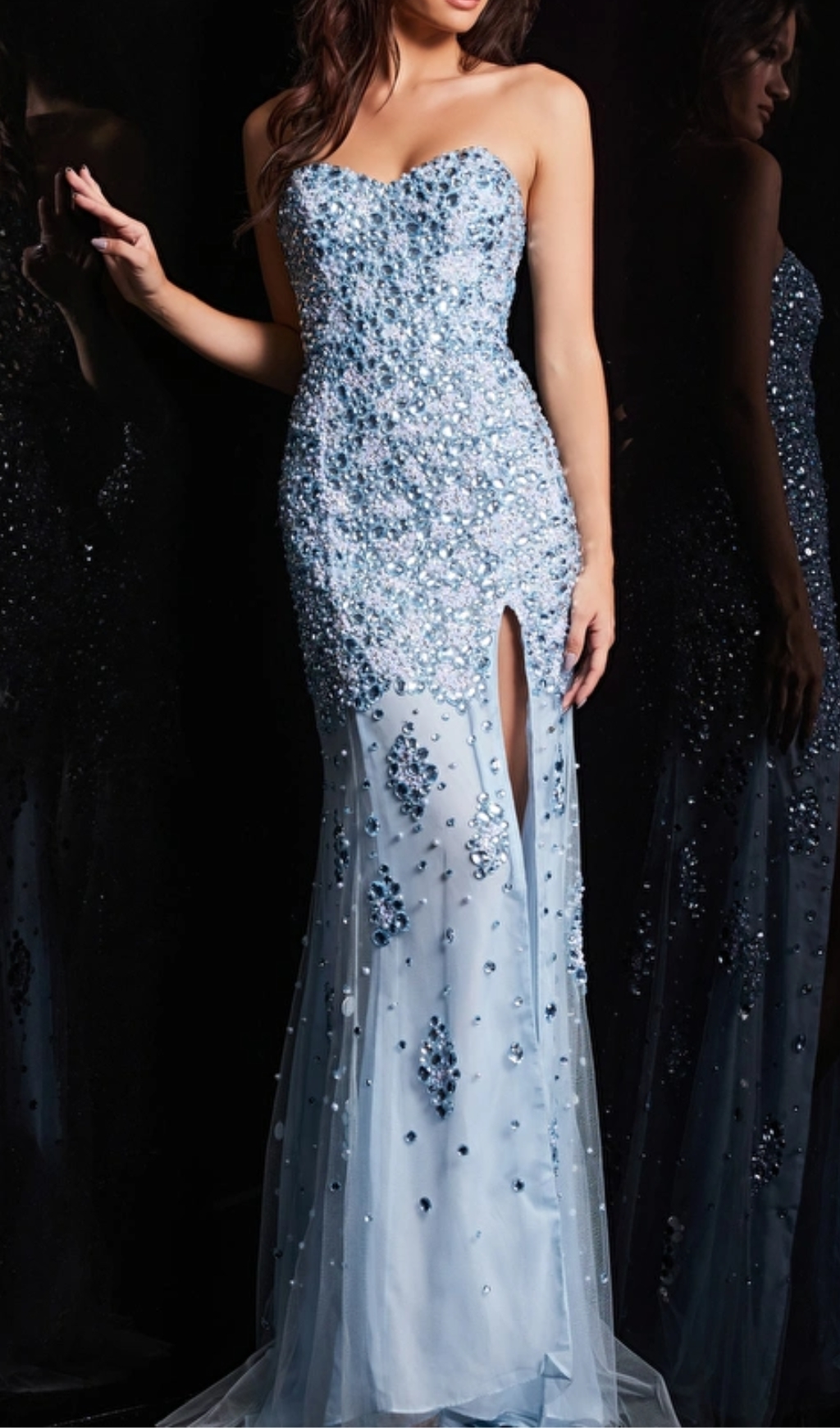 Strapless Beaded Dress