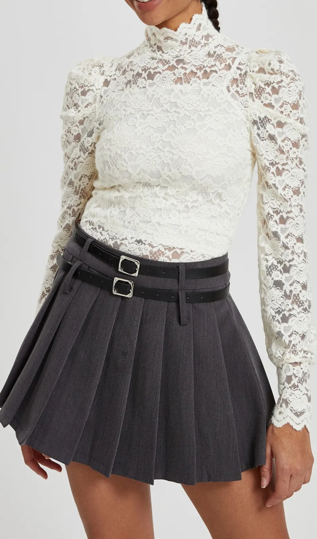 Sheer Pullover Blouse in white