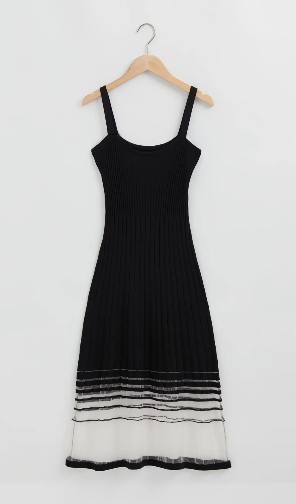 Patchwork Knit Dress In Black