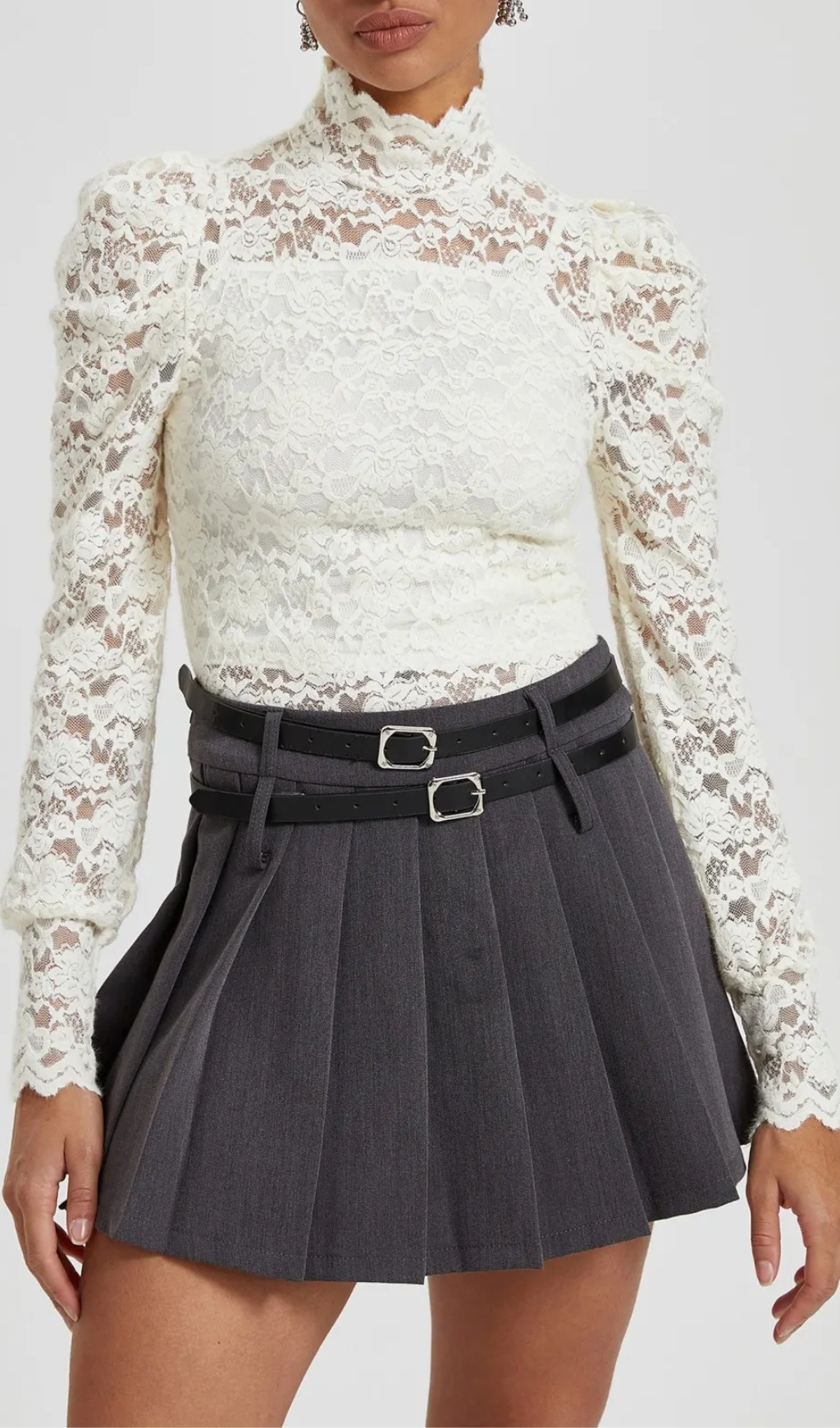 Sheer Pullover Blouse in white