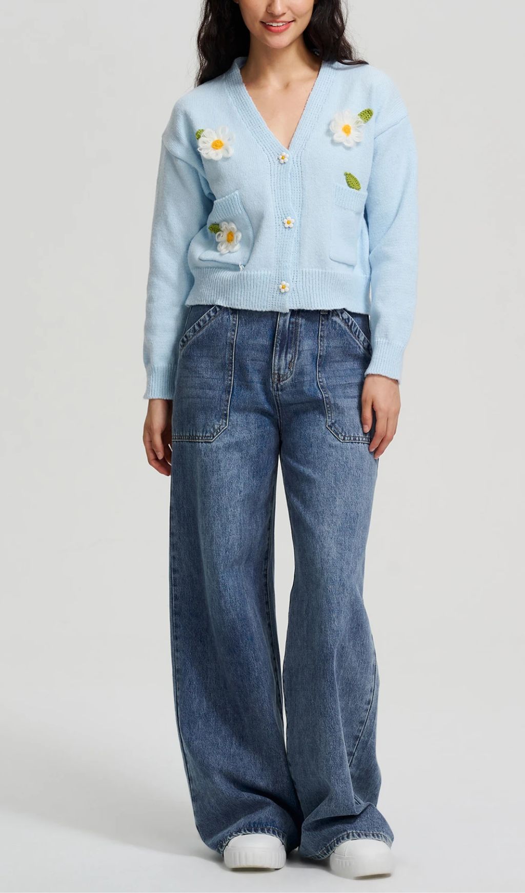 Knit Cardigan IN Blue