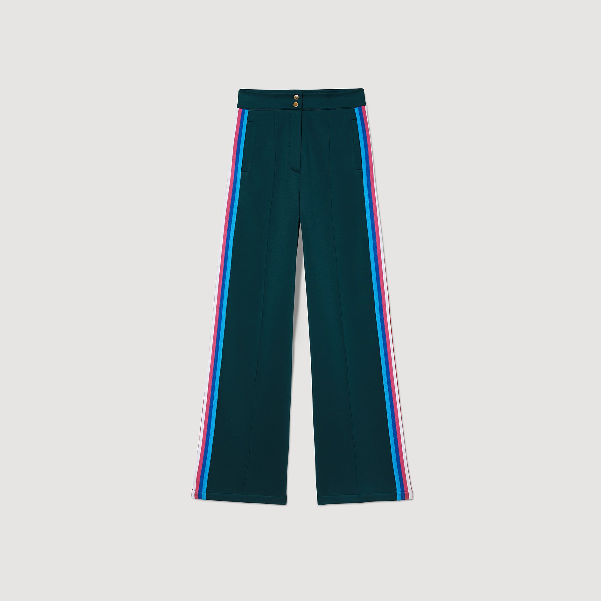 Trousers with side stripes