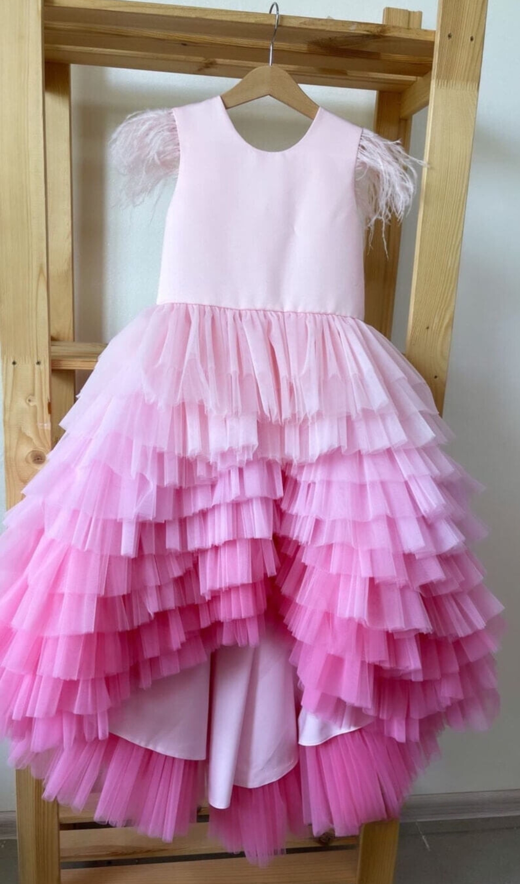 Dusty Pink Ruffle Flower Girl