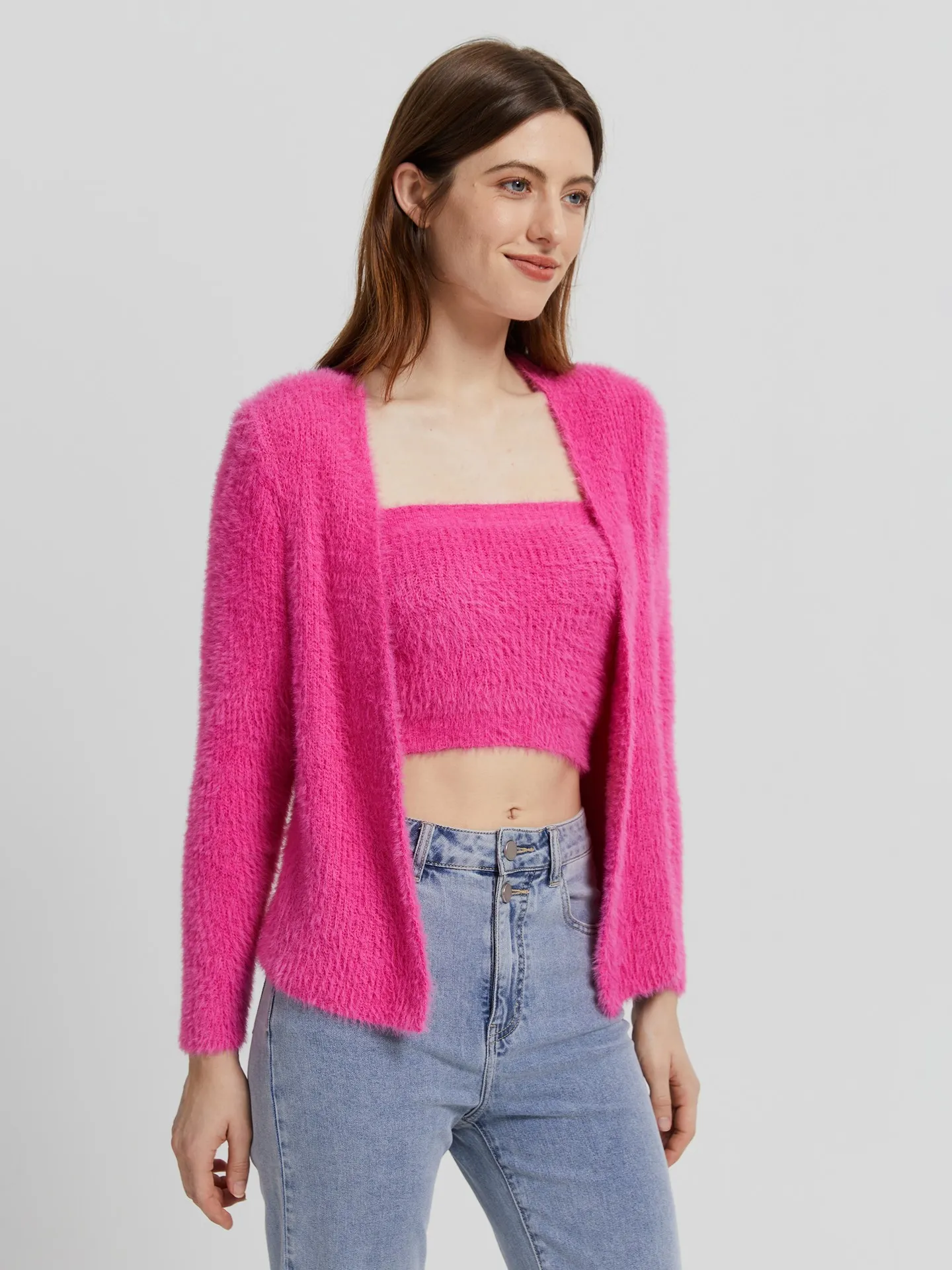 Knit Cardigan IN Red