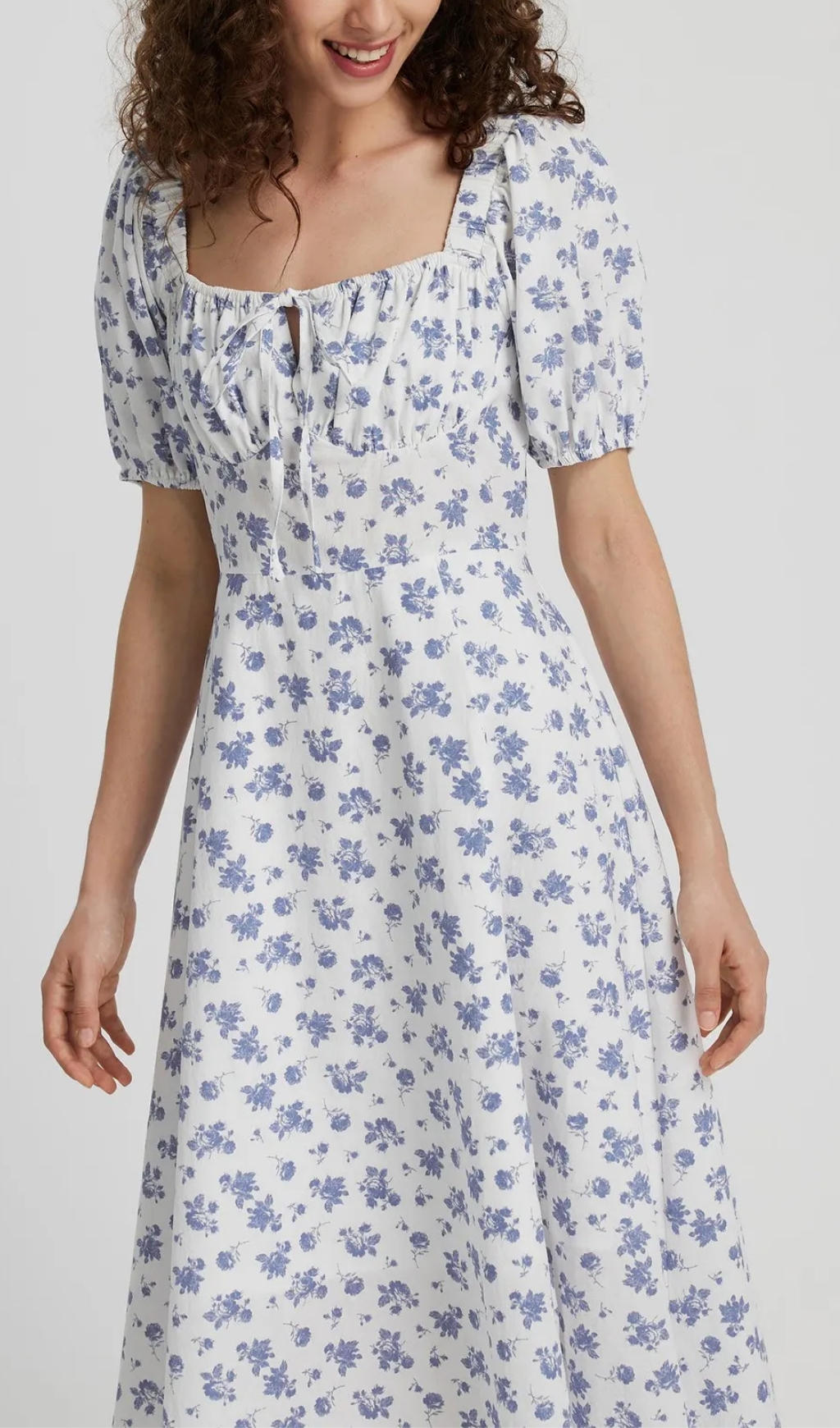 Flower Print A-line Dress IN