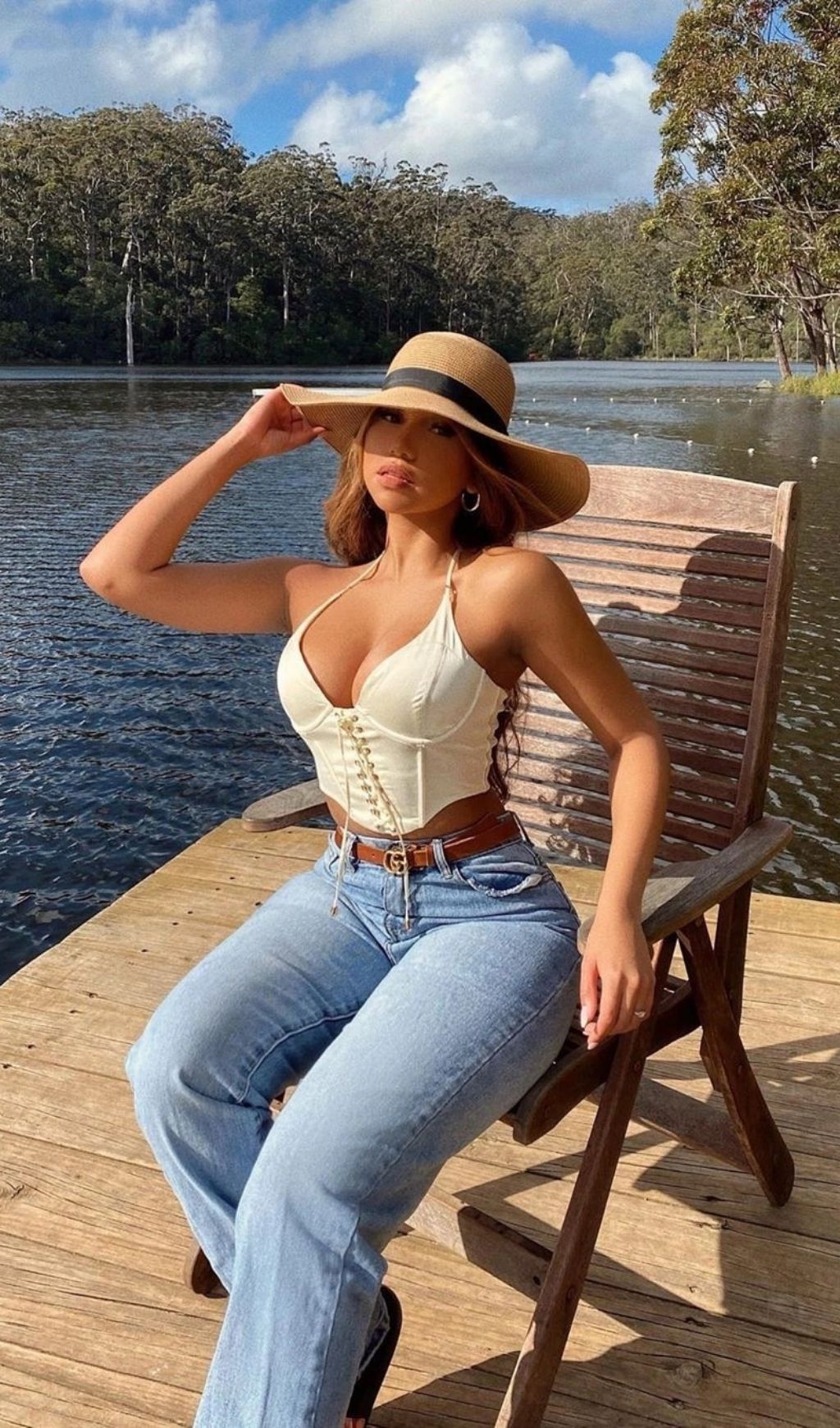 Halter satin camisole top.