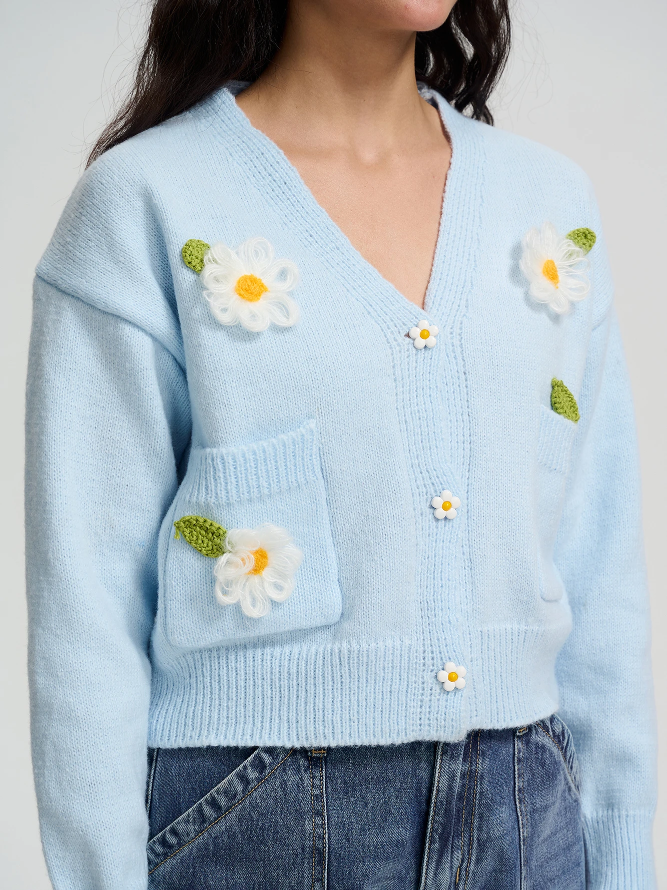 Knit Cardigan IN Blue