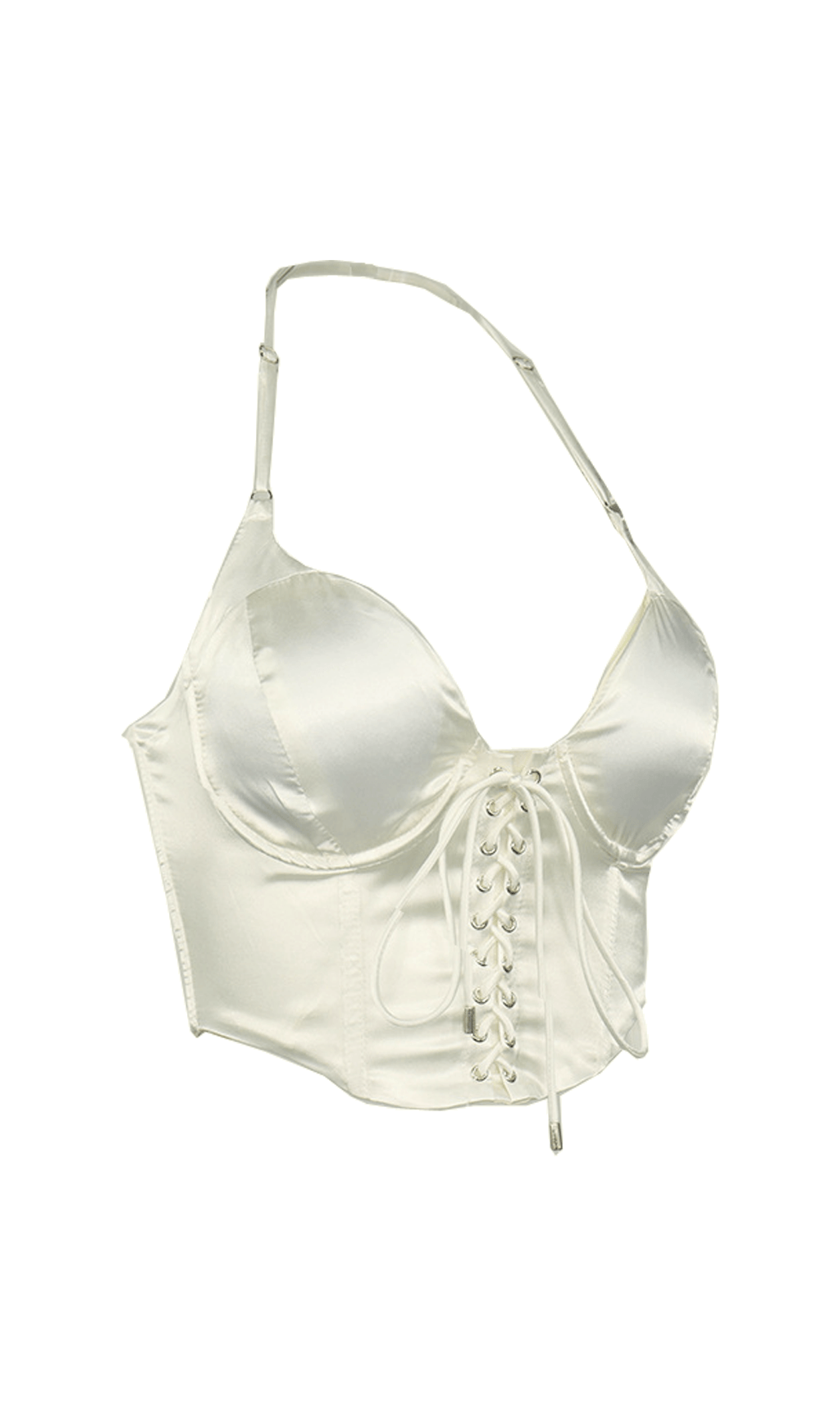 Halter satin camisole top.