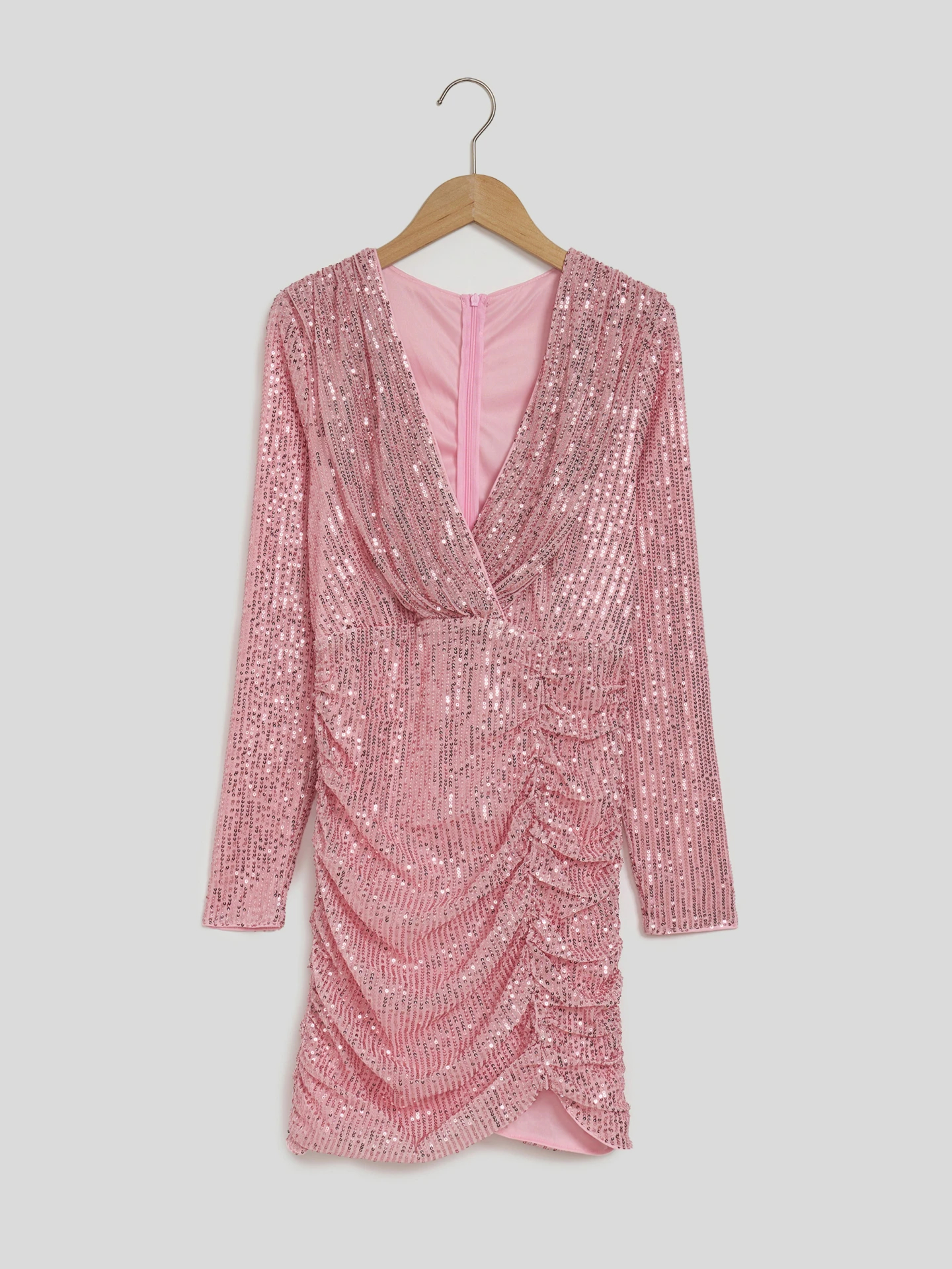 Gathered Bodycon Dress IN Pink