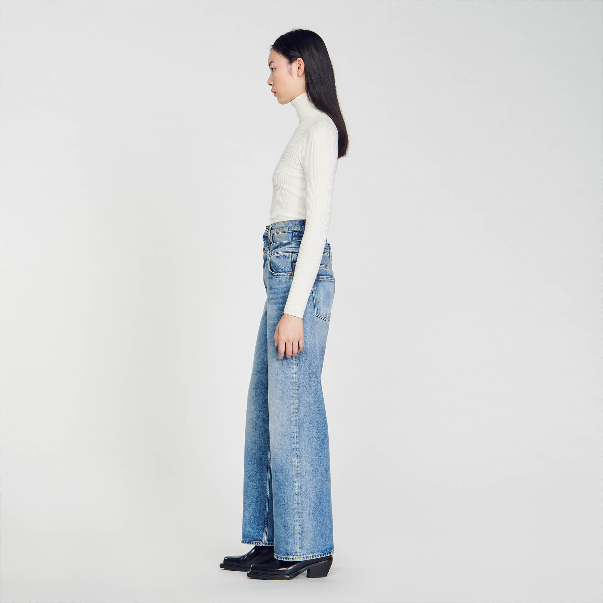 Double-belted jeans