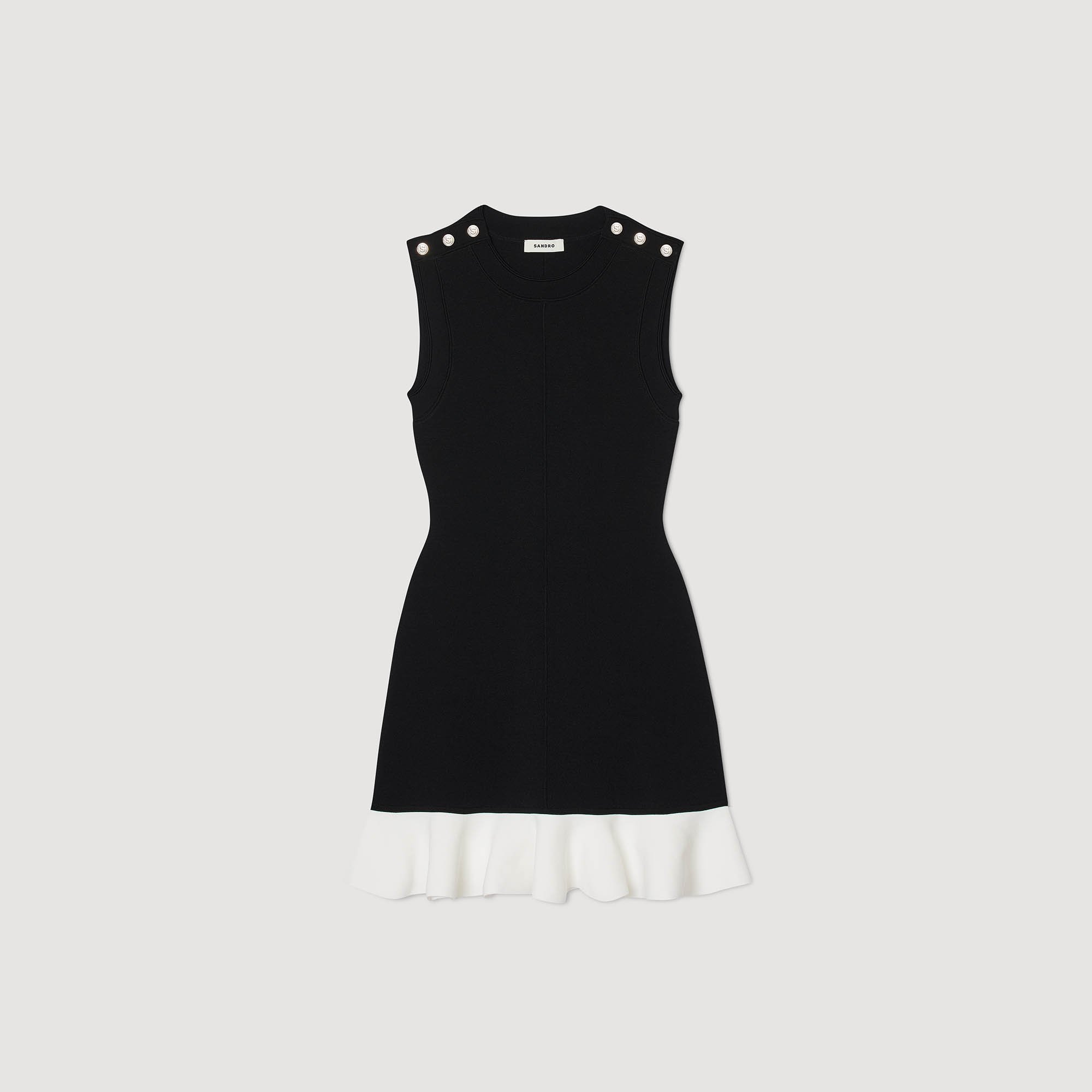 Cropped two-tone dress