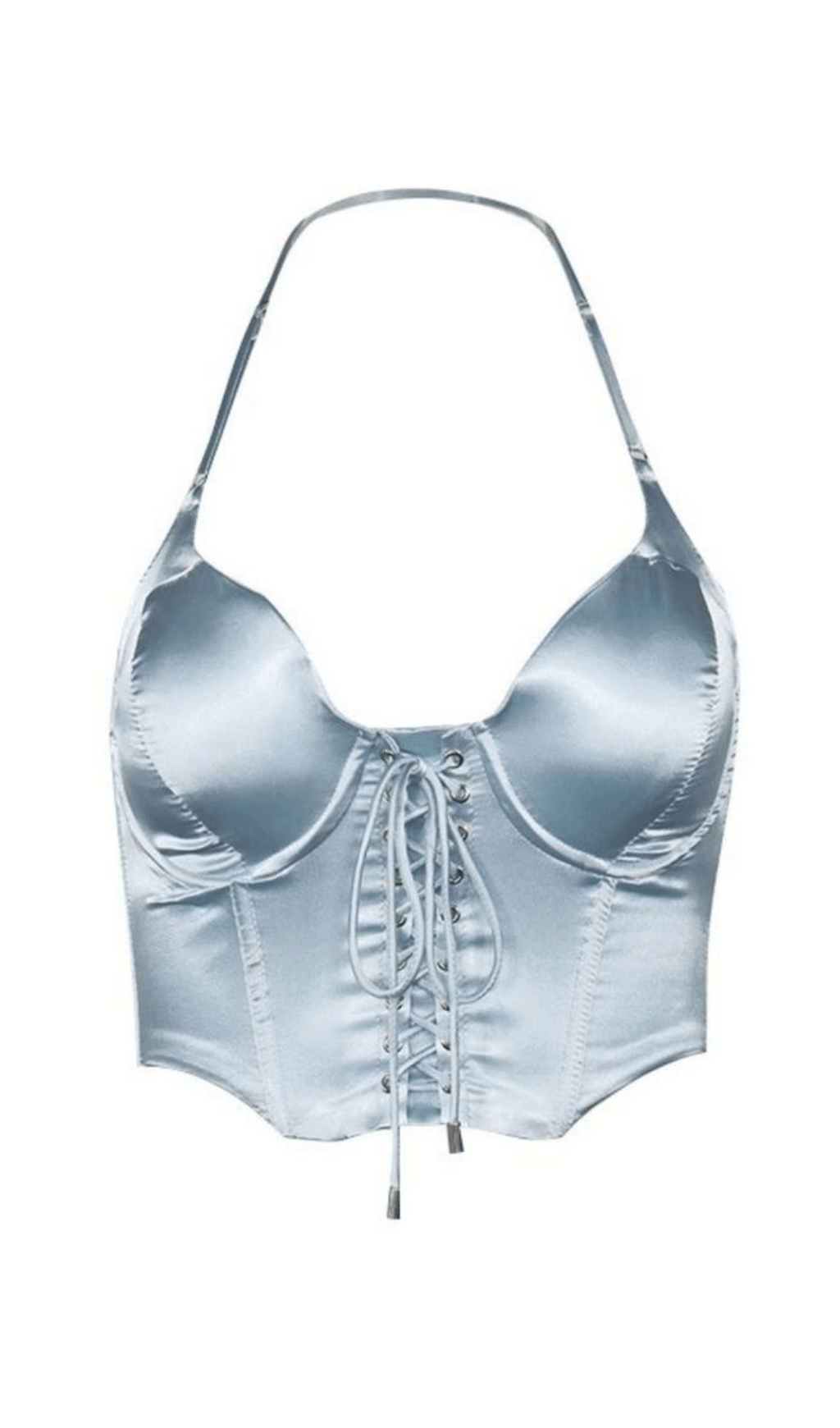 Halter satin camisole top.