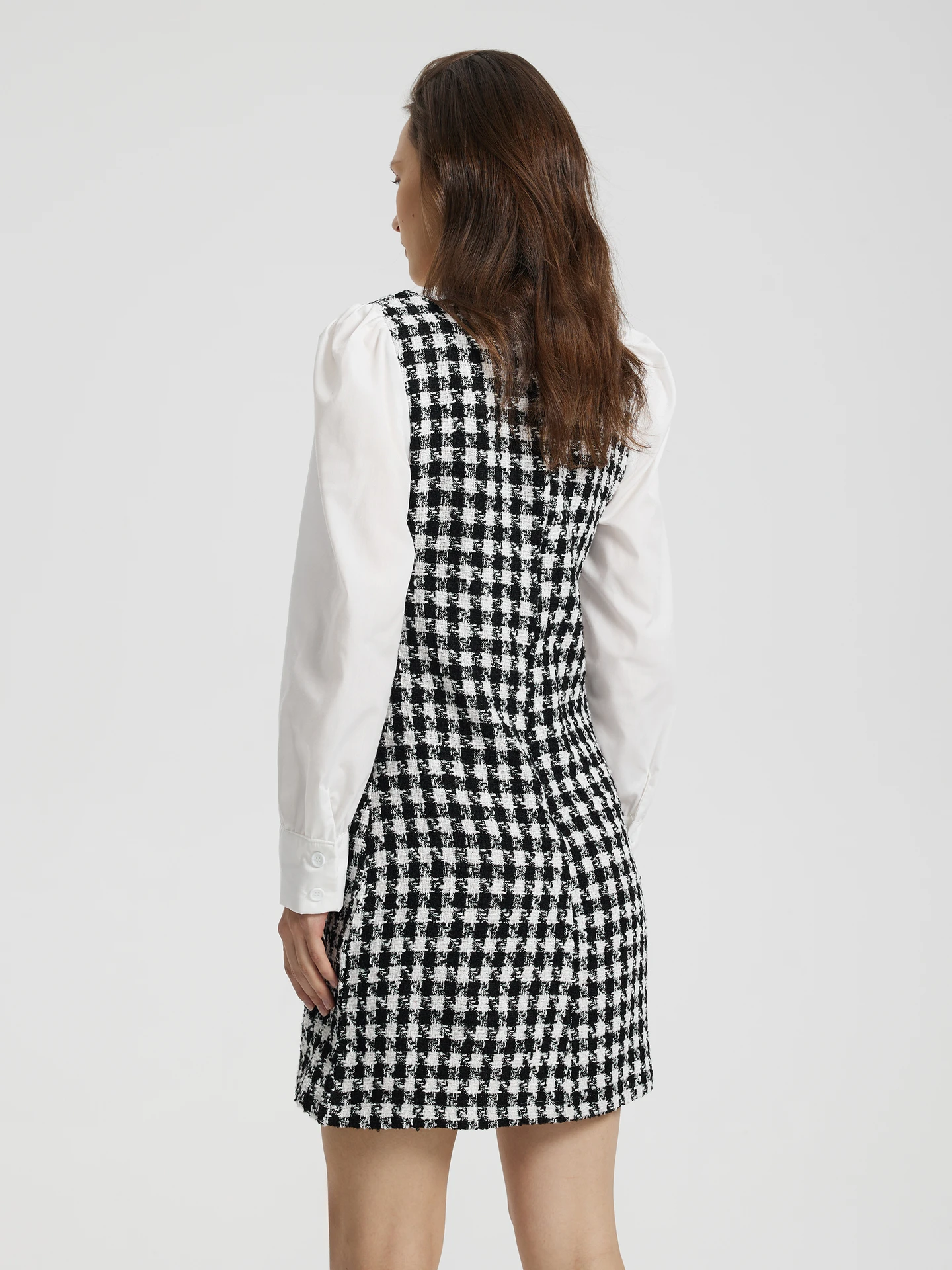 Blazer Dress IN Black-White
