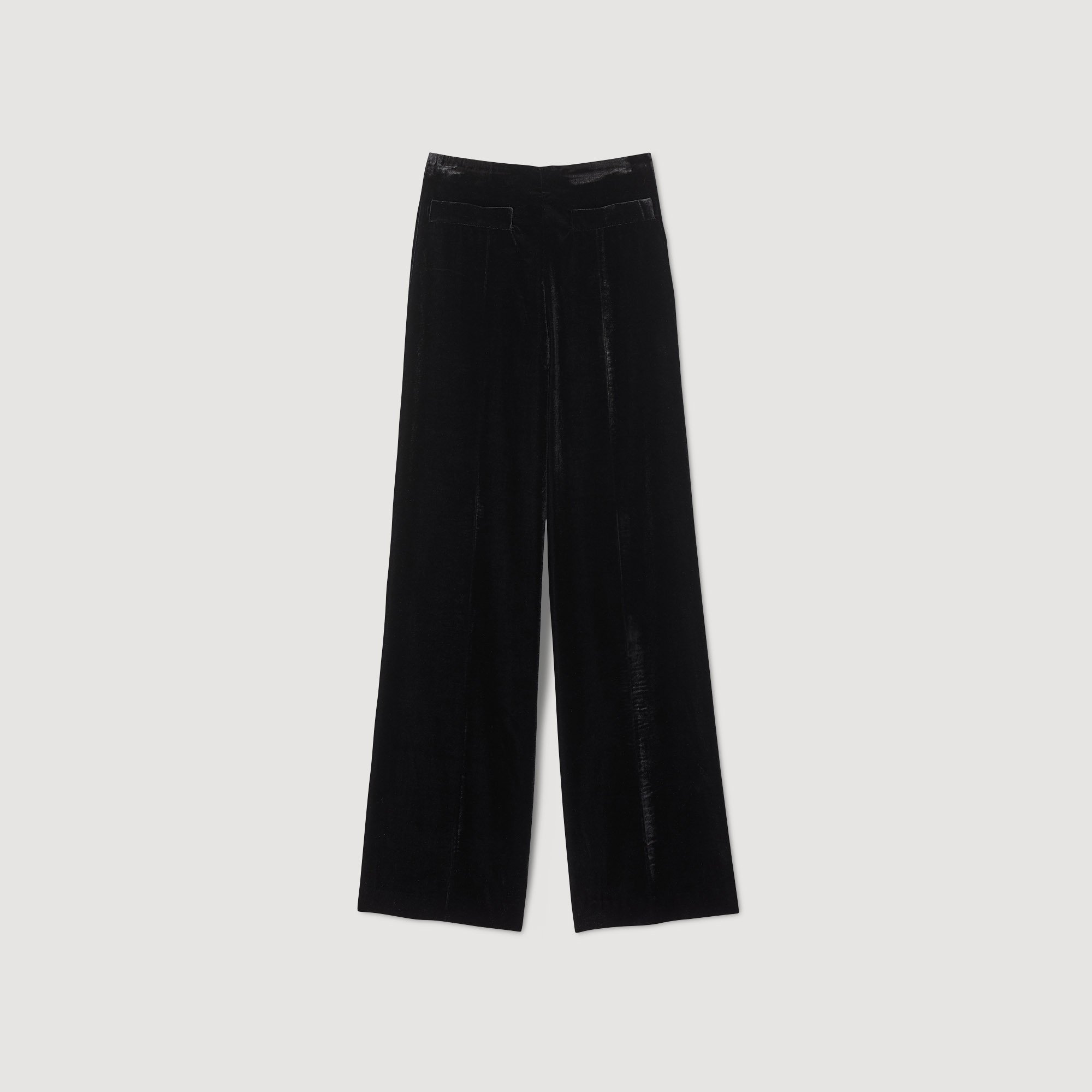 Wide-leg velvet pants