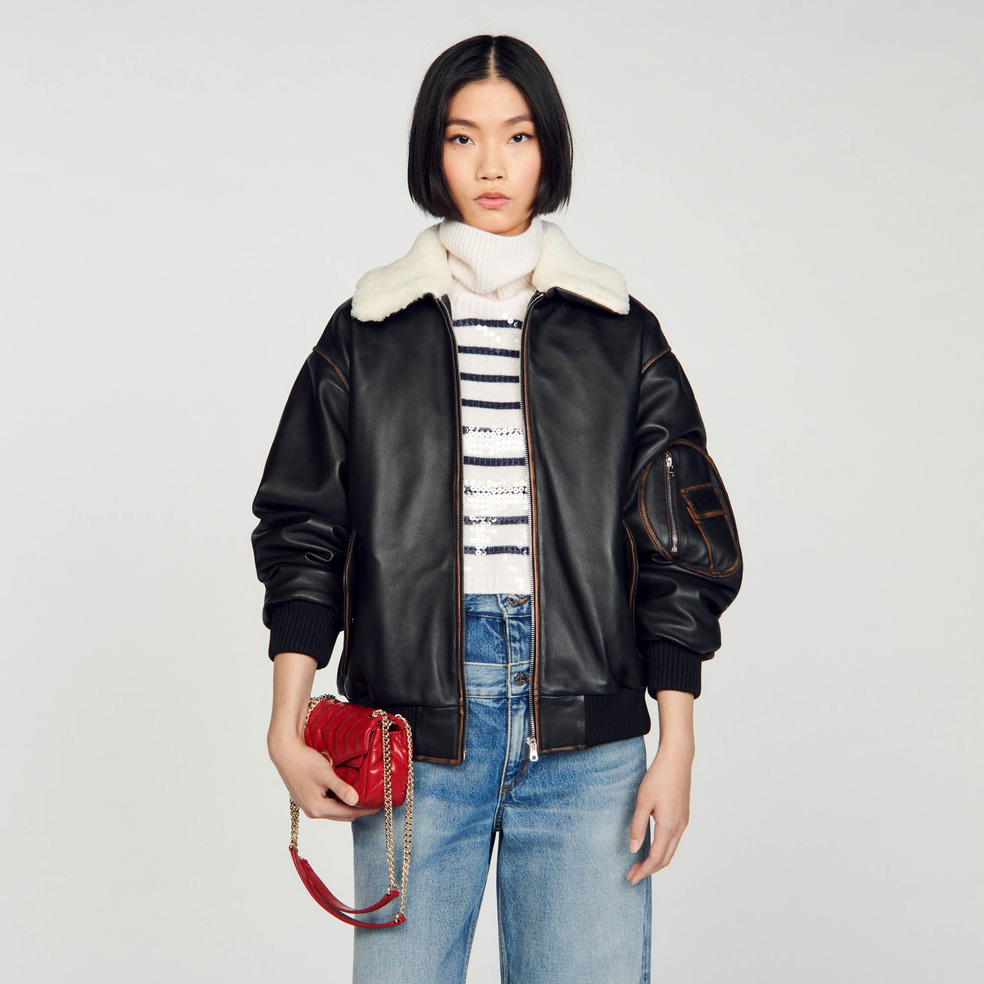 Plain leather Yza Mini Bag