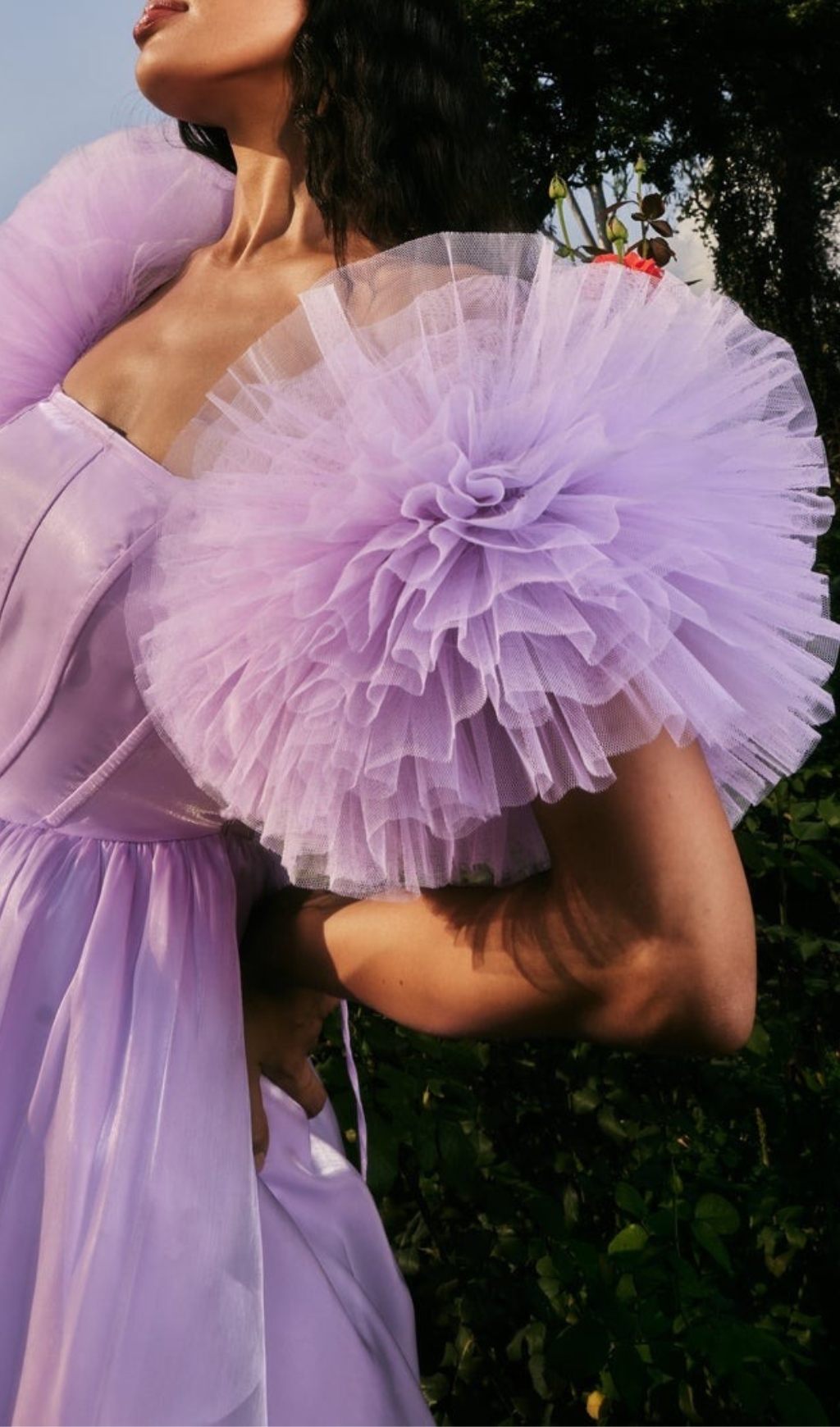 LAVENDER SHIMMER ORGANZA CORSET