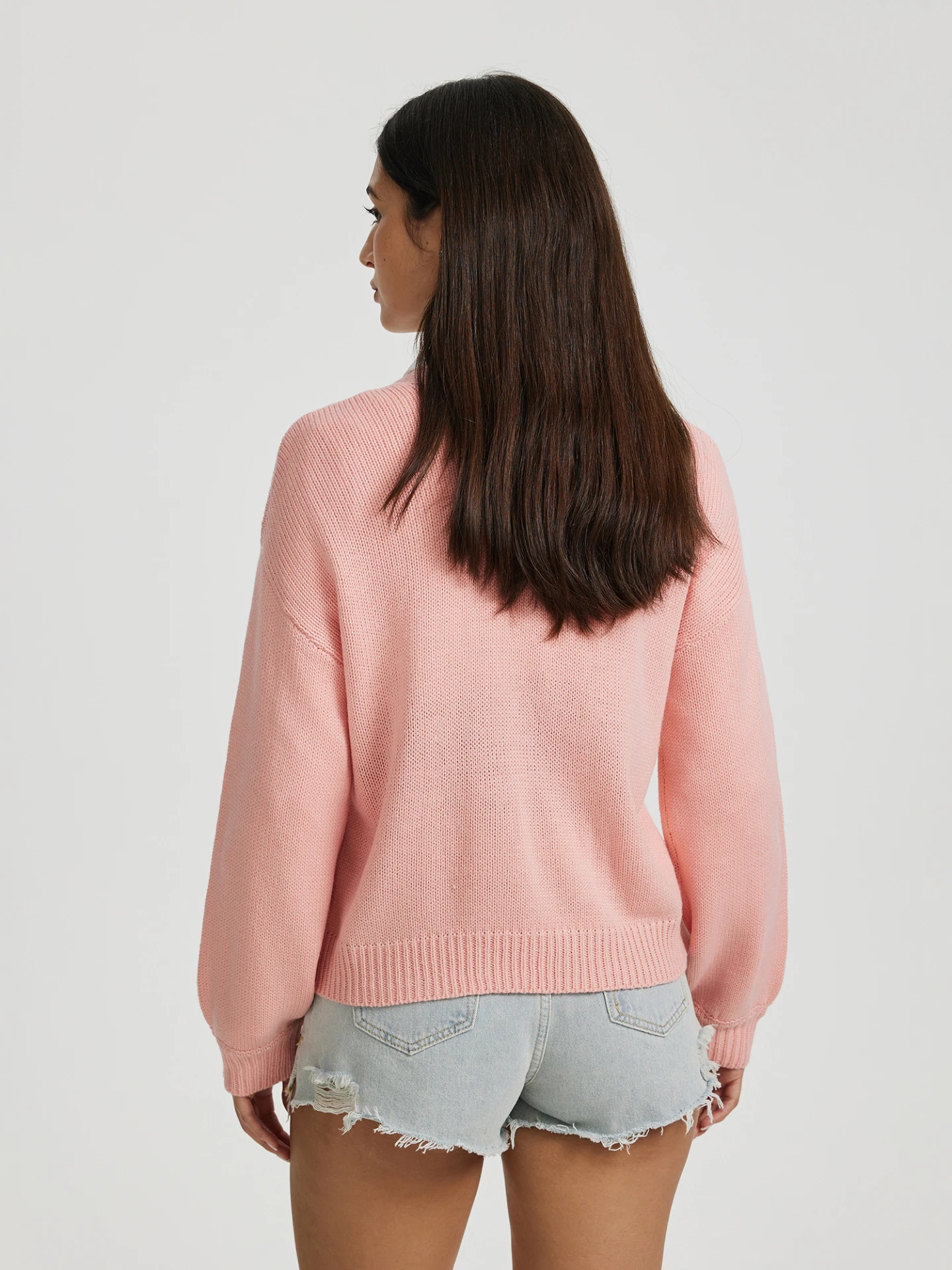 Knit Cardigan IN Pink