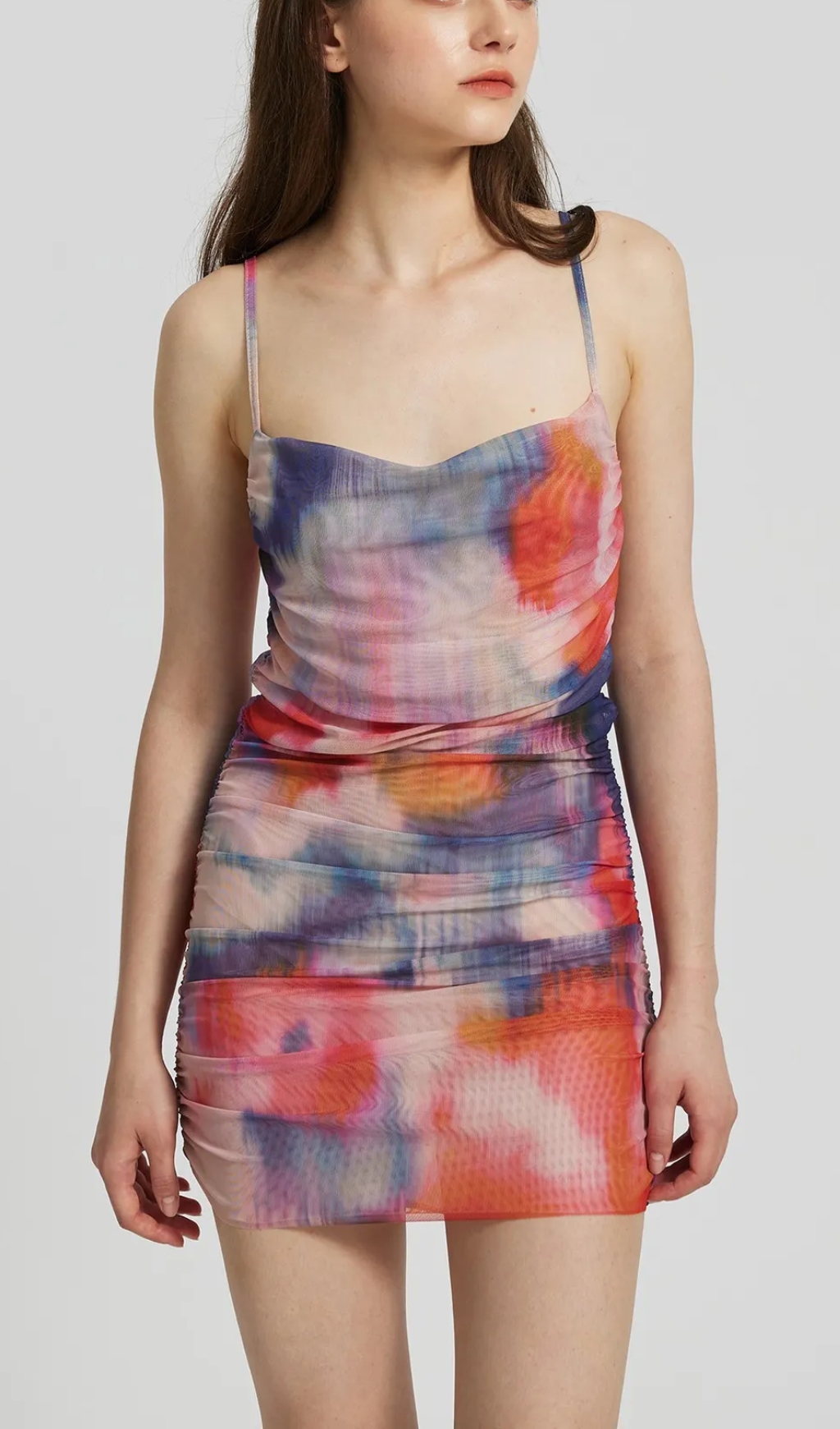 Gathered Bodycon Dress in Multicolor