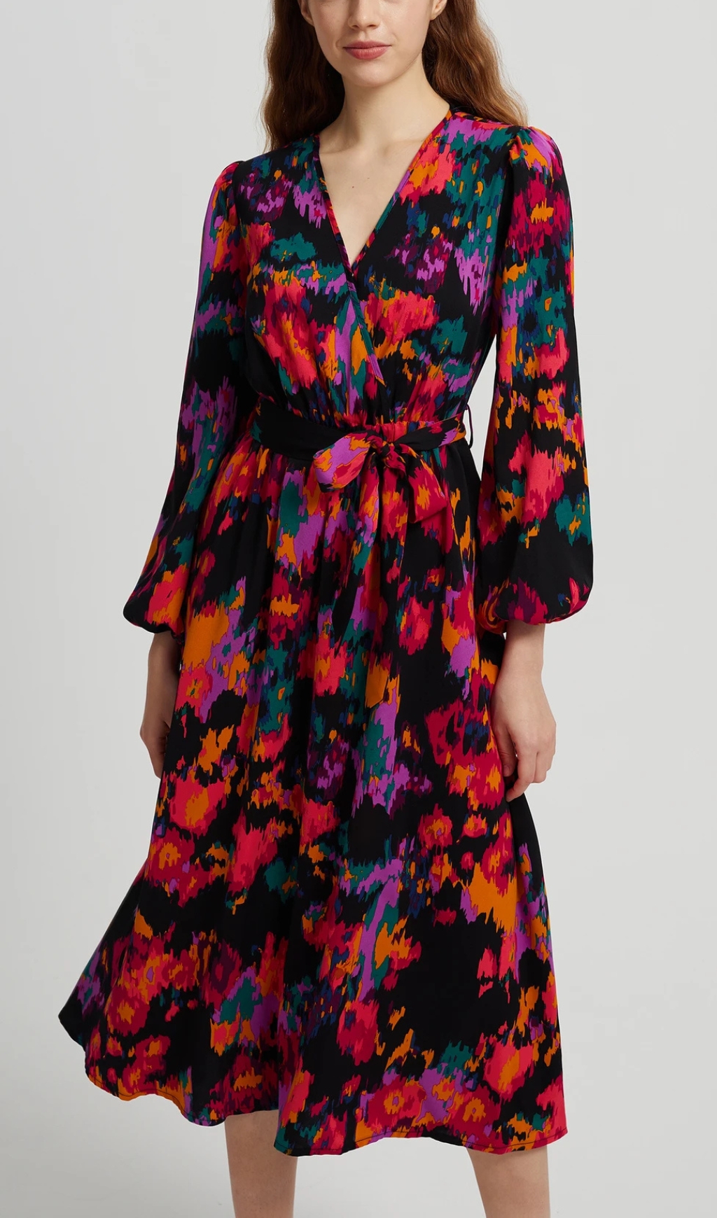 Color Block A-Line Dress in Multicolor