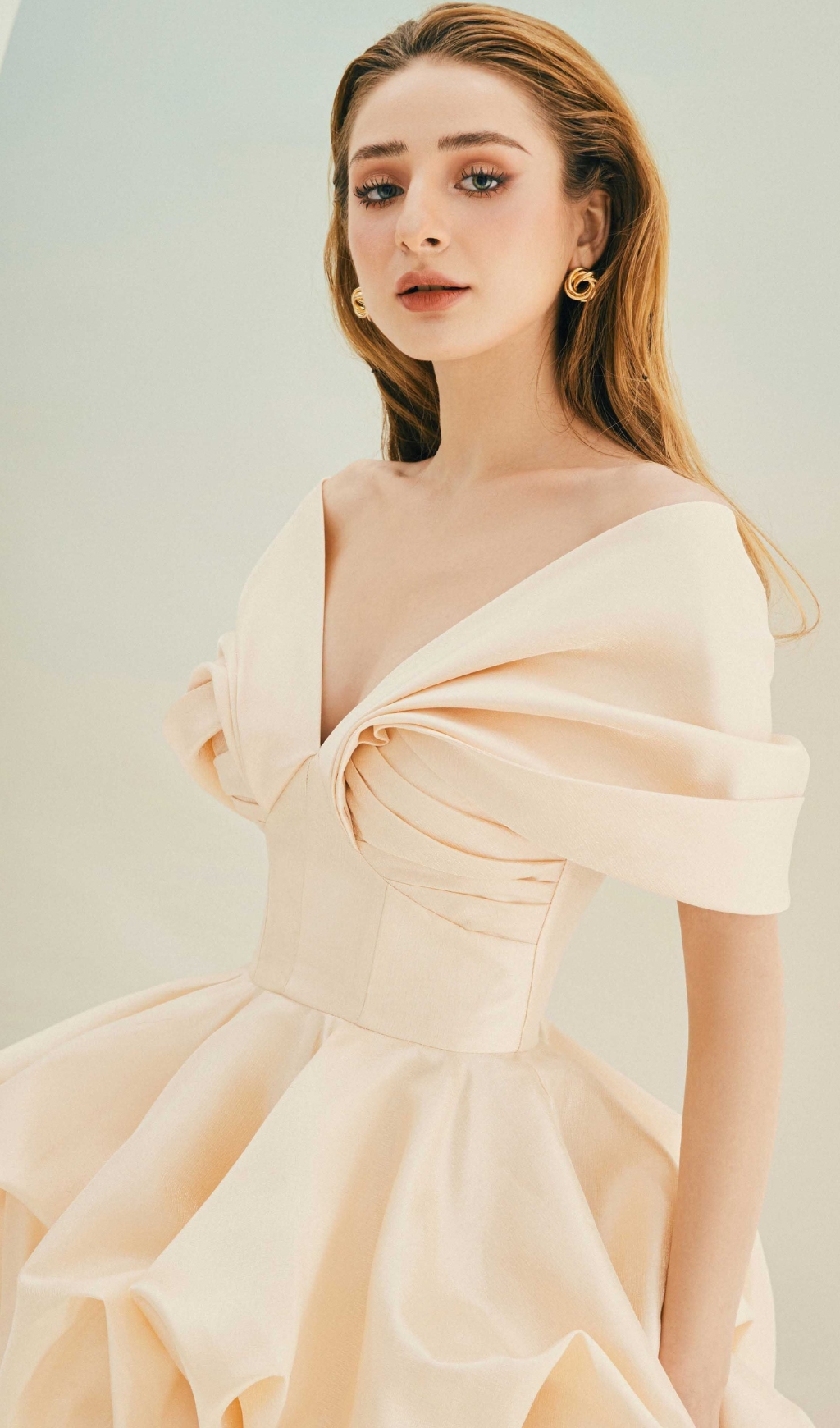 IVORY STRAPLESS MINI DRESS