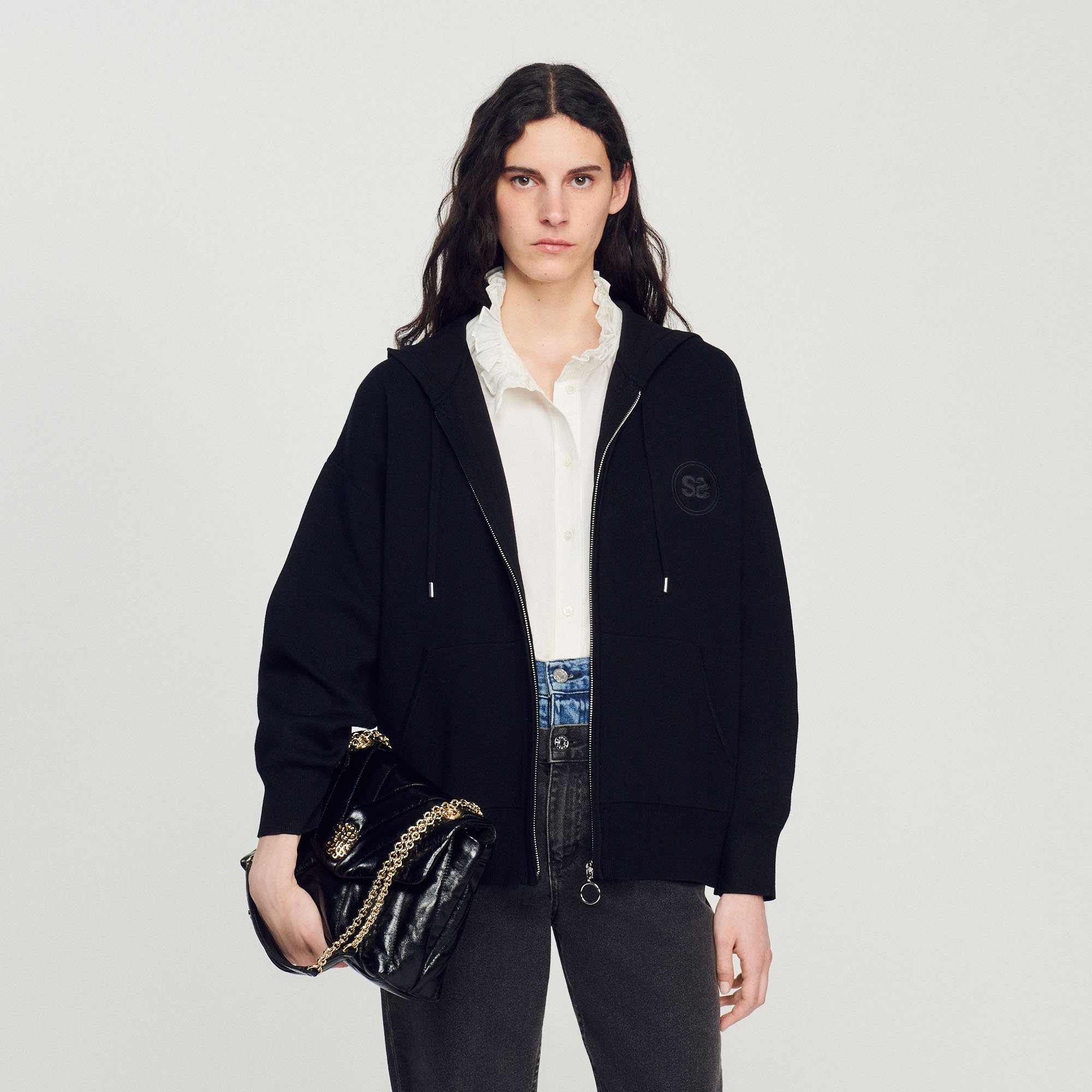 Oversized zip sweatshirt