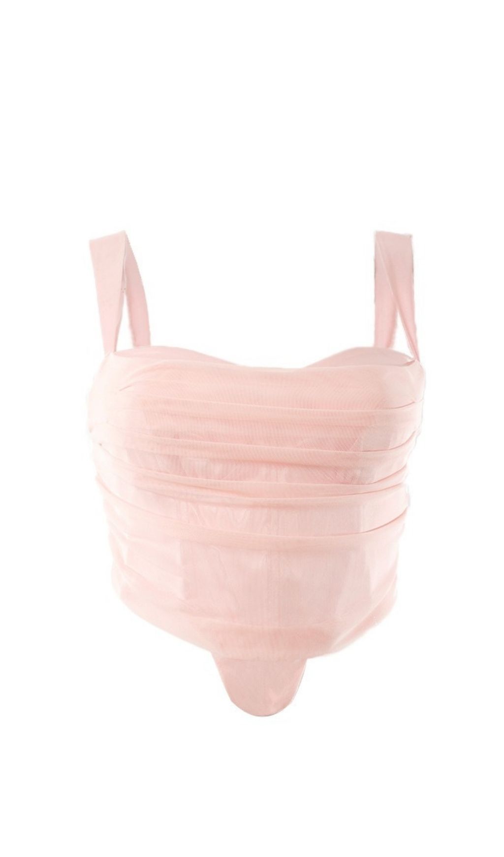 PINK MESH CROSET TOP