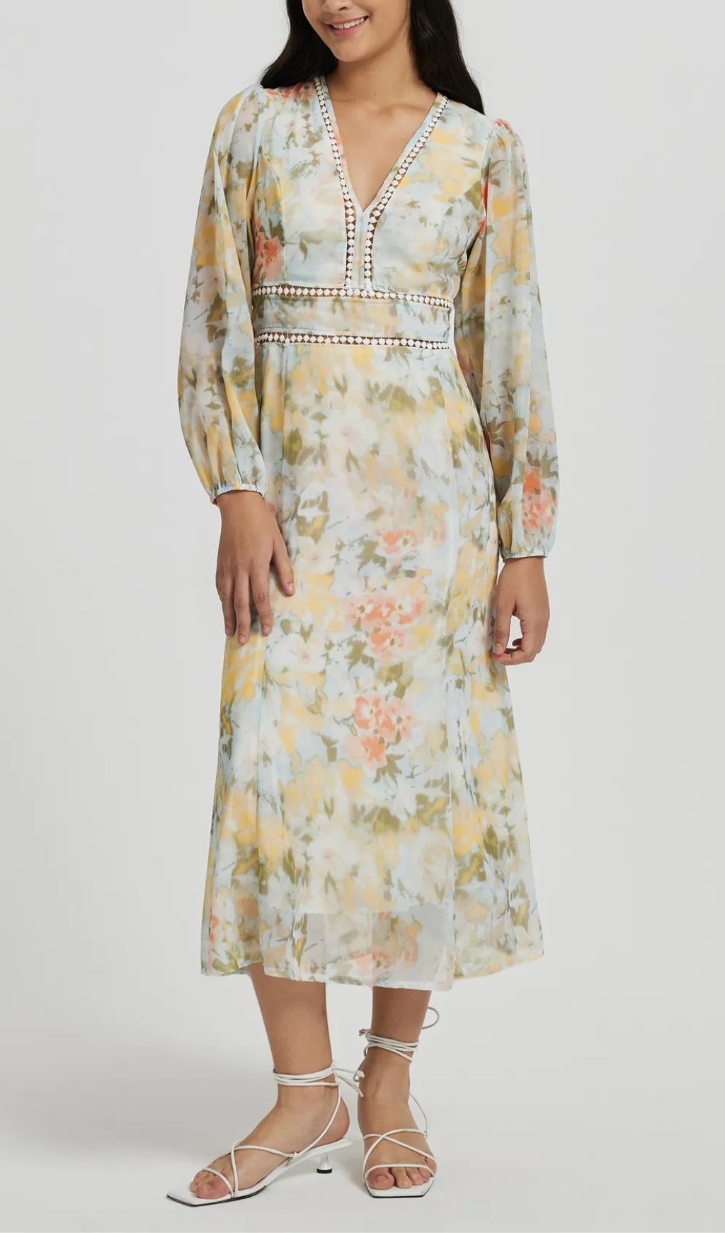 Patchwork A-Line Dress IN Multicolor