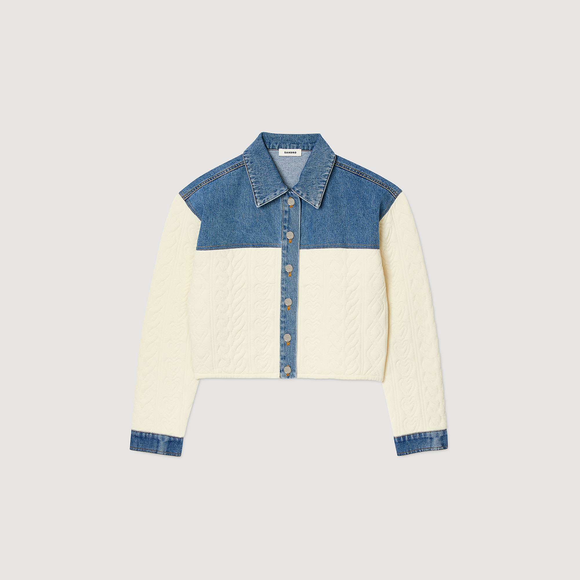 Dual-material coatigan