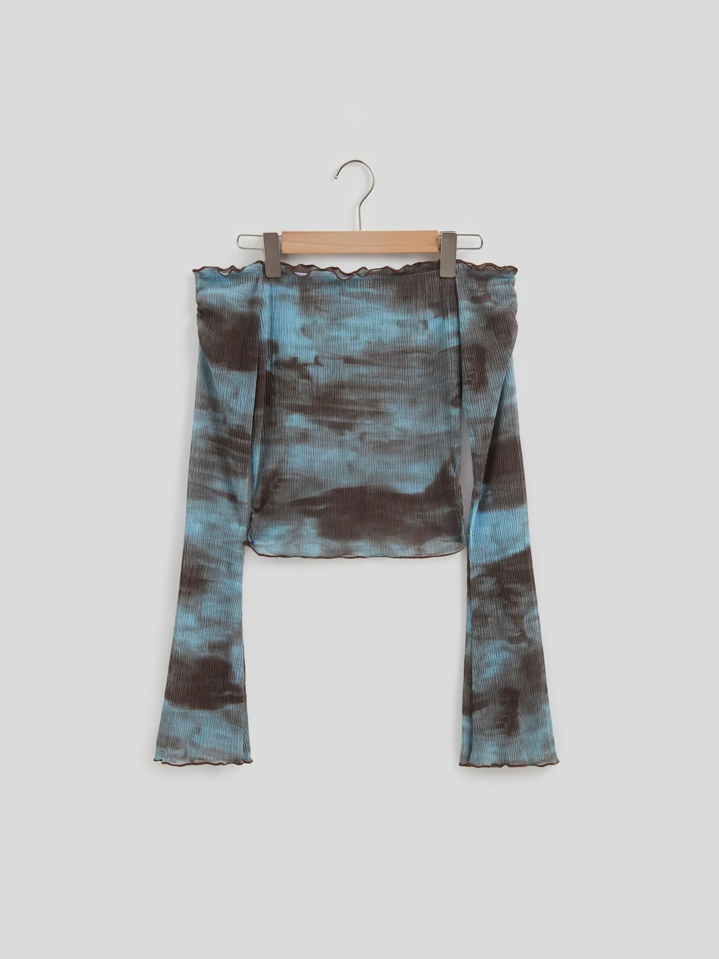 Sheer Pullover T-Shirt IN Blue