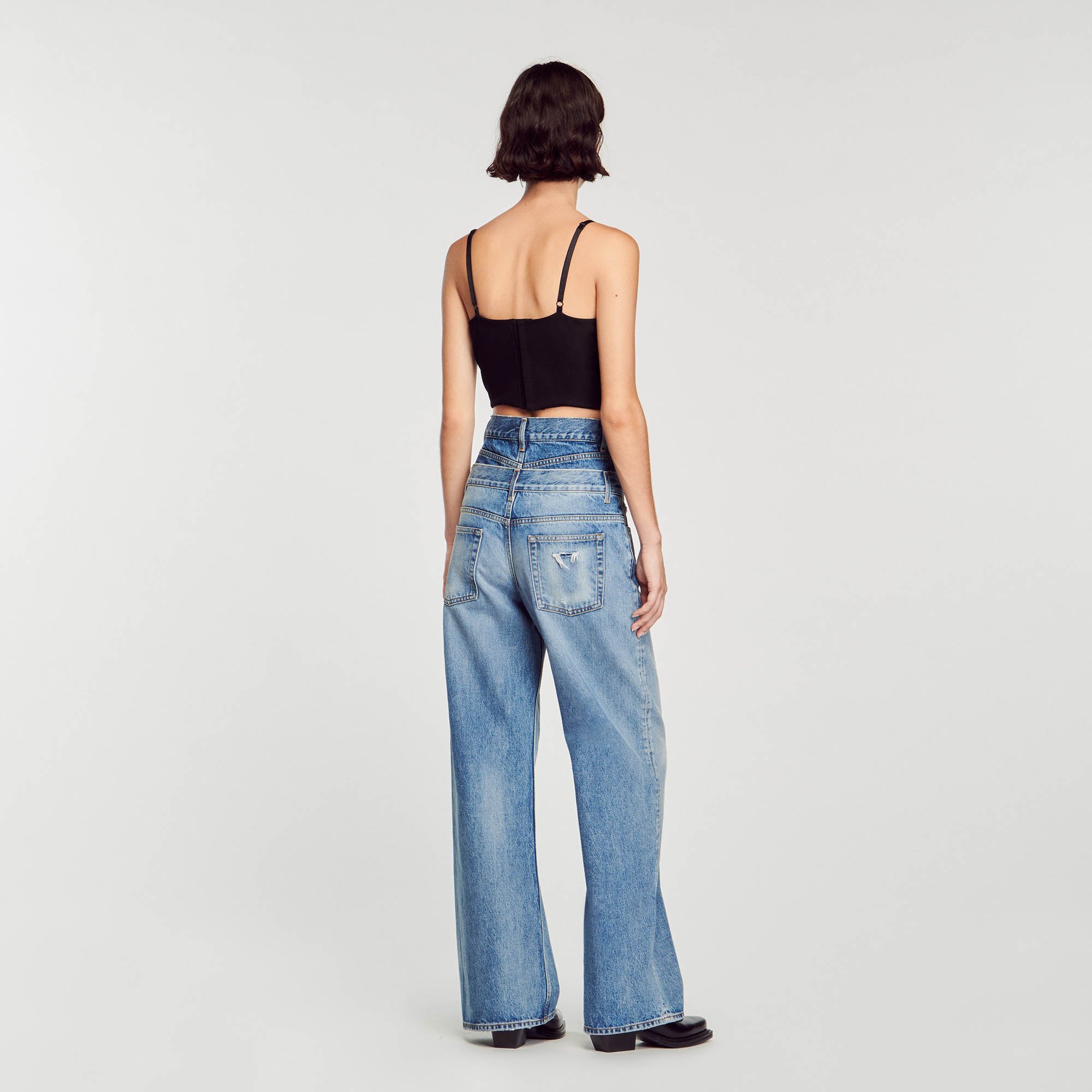 Top embellished with rhinestone gems