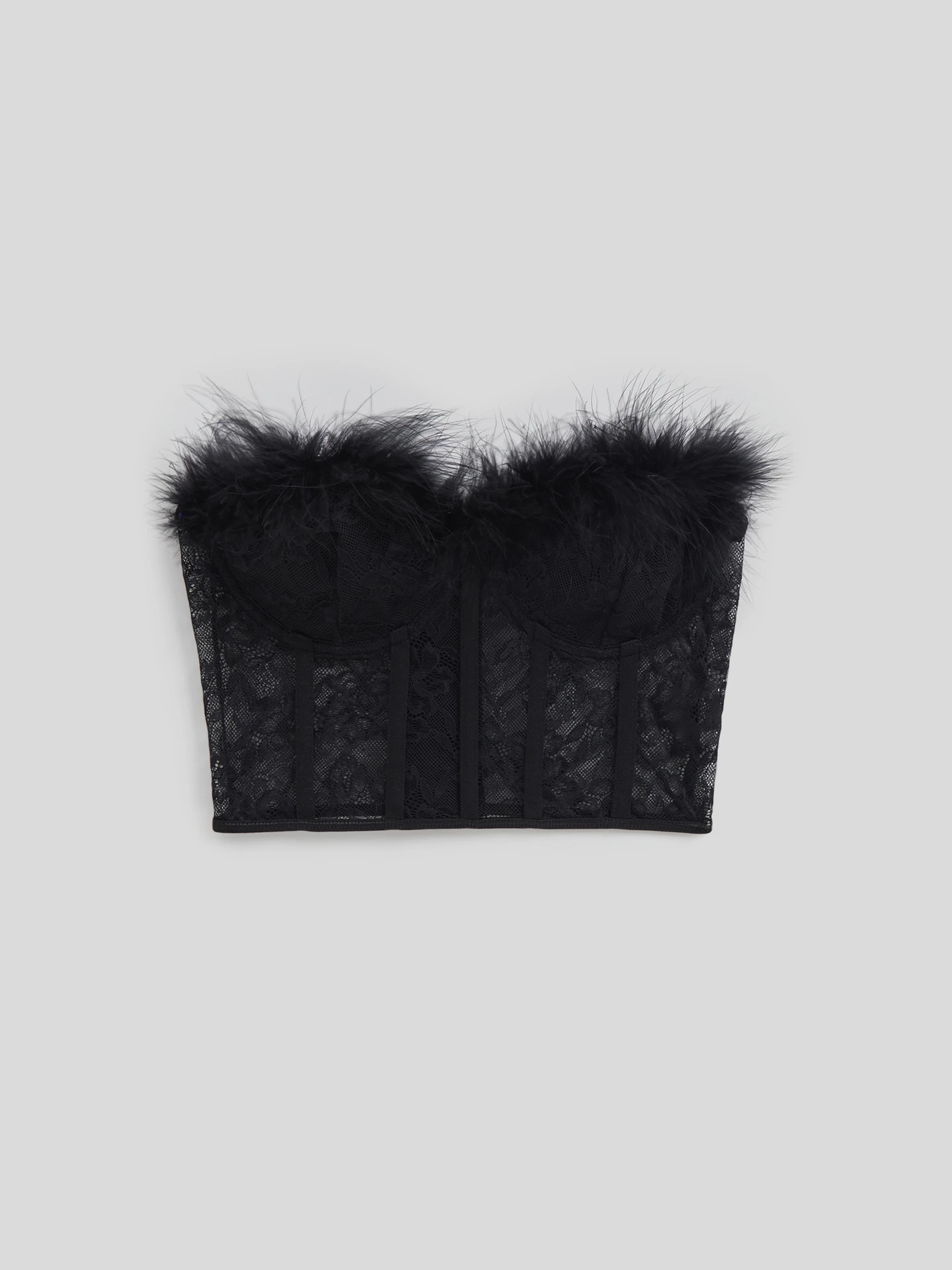 Sheer Tube Top in Black