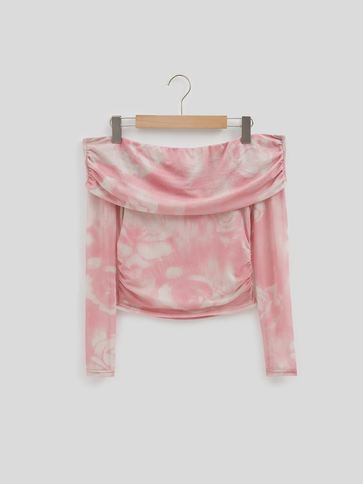 Sheer Pullover T-Shirt in Pink