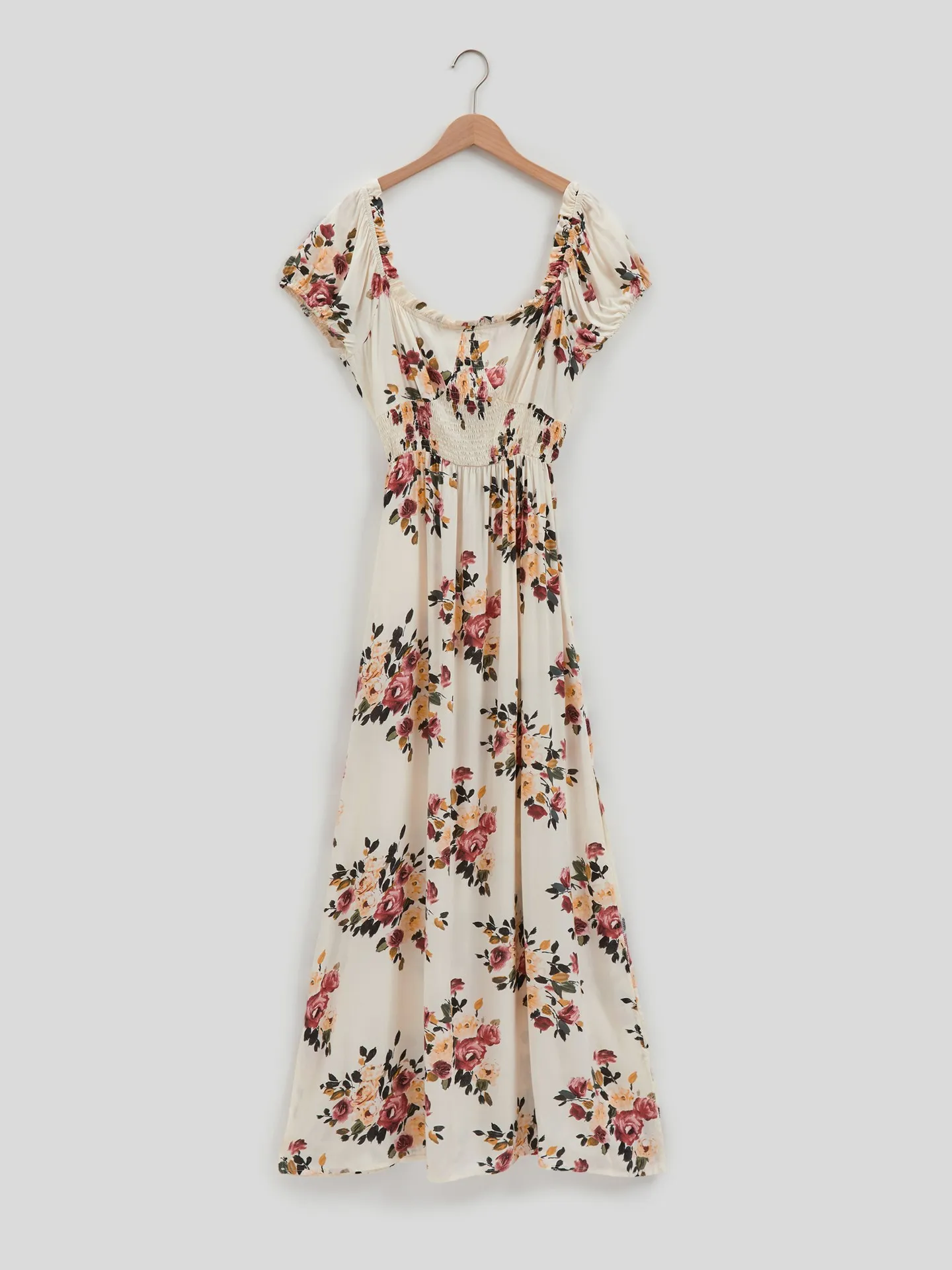 Slit A-Line Dress IN Off White