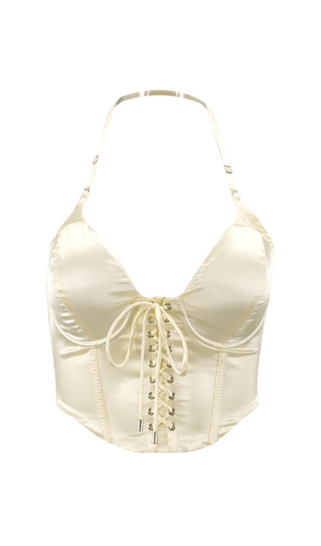 Halter satin camisole top.