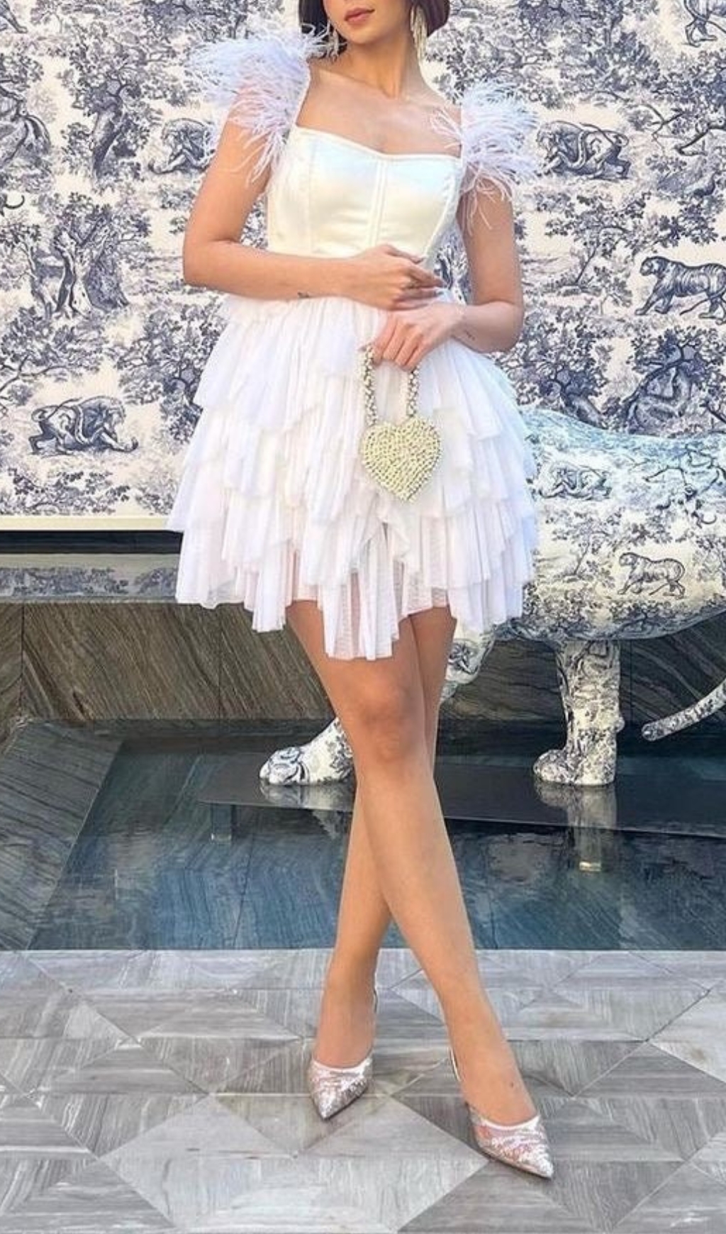 WHITE CORSET MINI DRESS